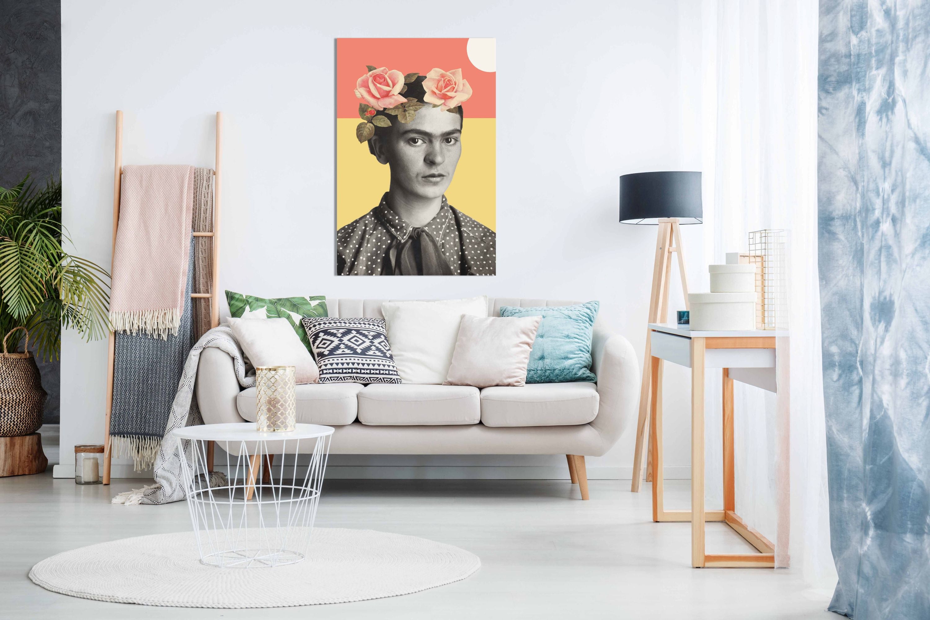 Frida Kahlo Canvas Print, Pictures for Home Walls, Bedroom, Living Room & Bathroom Decor