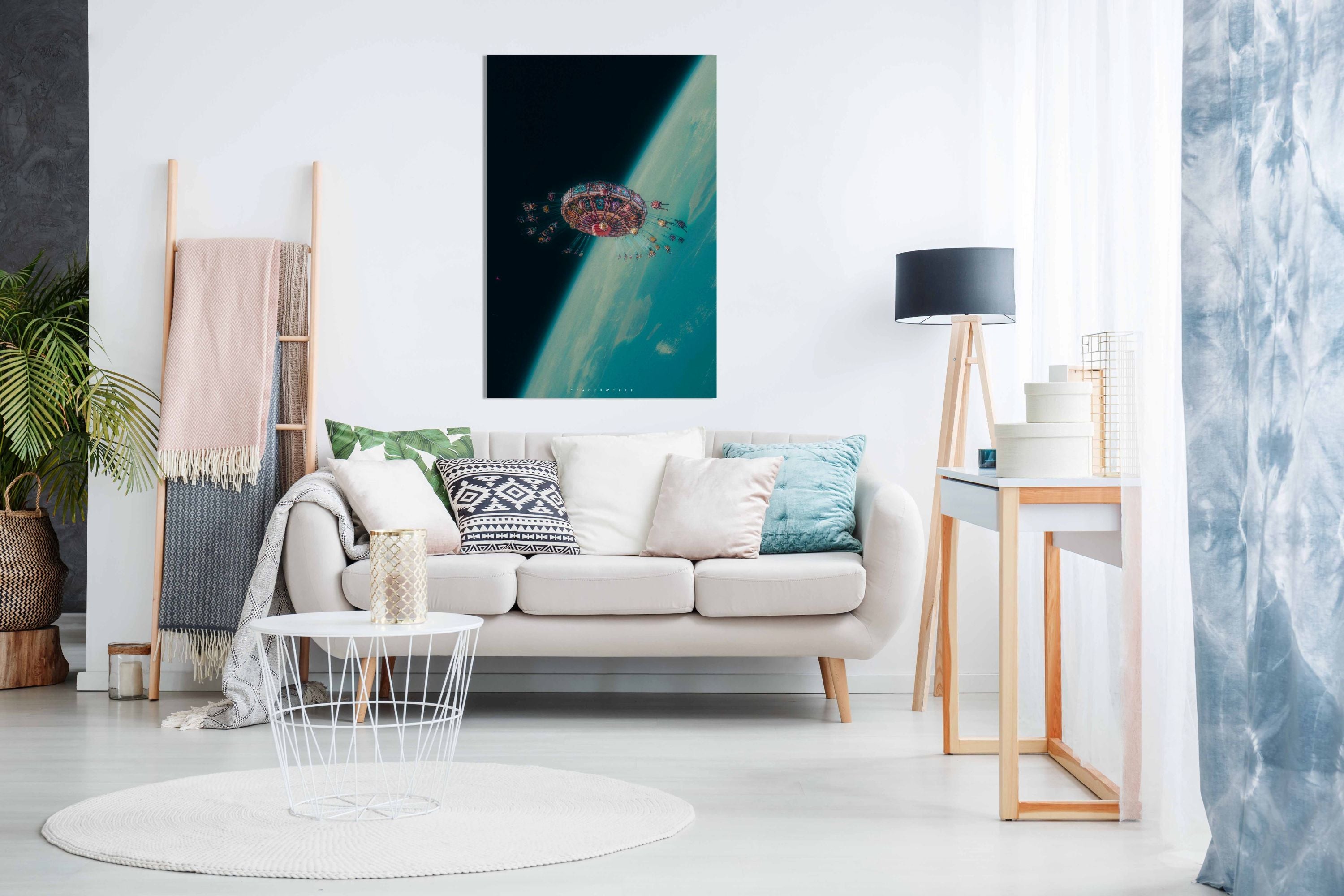 Funfair in Space, Pictures for Home Walls, Bedroom, Living Room & Bathroom Decor