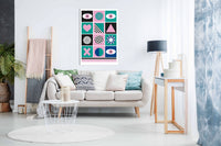GEOMETRIC III, Pictures for Home Walls, Bedroom, Living Room & Bathroom Decor