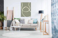 GREEN LINES 01, Pictures for Home Walls, Bedroom, Living Room & Bathroom Decor