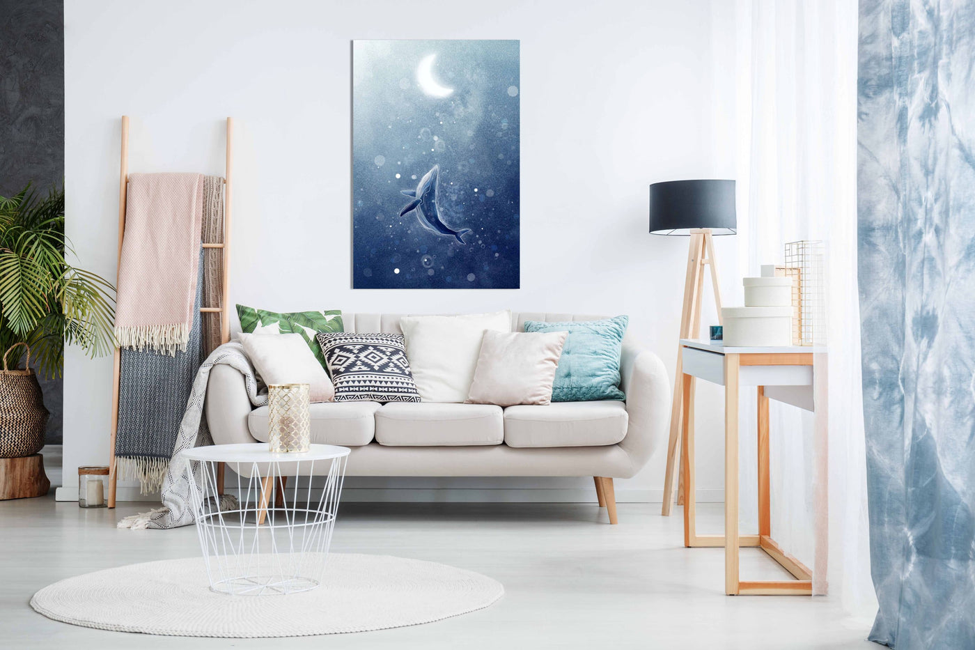 Galaxy Whale, Pictures for Home Walls, Bedroom, Living Room & Bathroom Decor