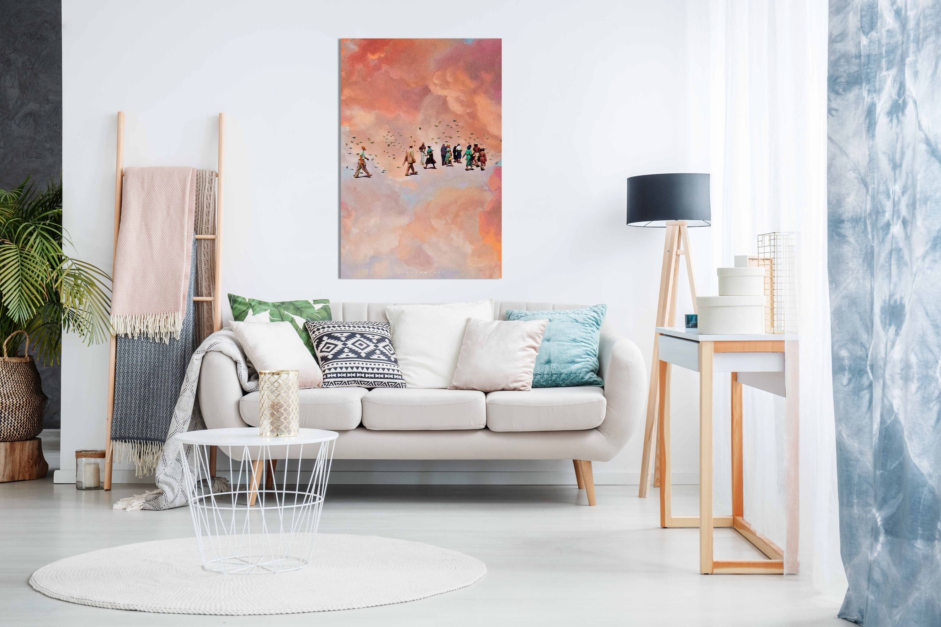 Gathering in the Sky, Pictures for Home Walls, Bedroom, Living Room & Bathroom Decor