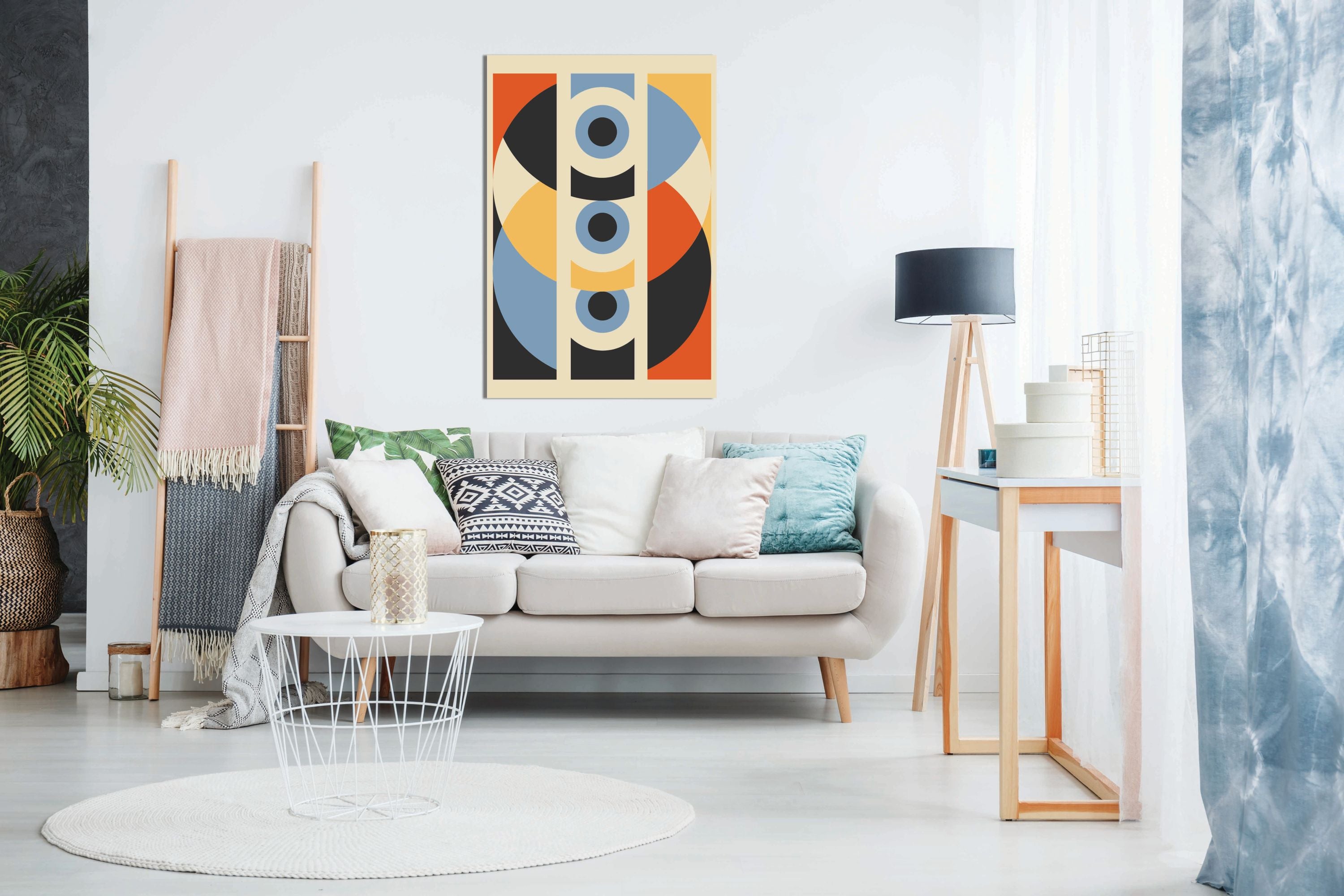 Geometric Pattern, Pictures for Home Walls, Bedroom, Living Room & Bathroom Decor