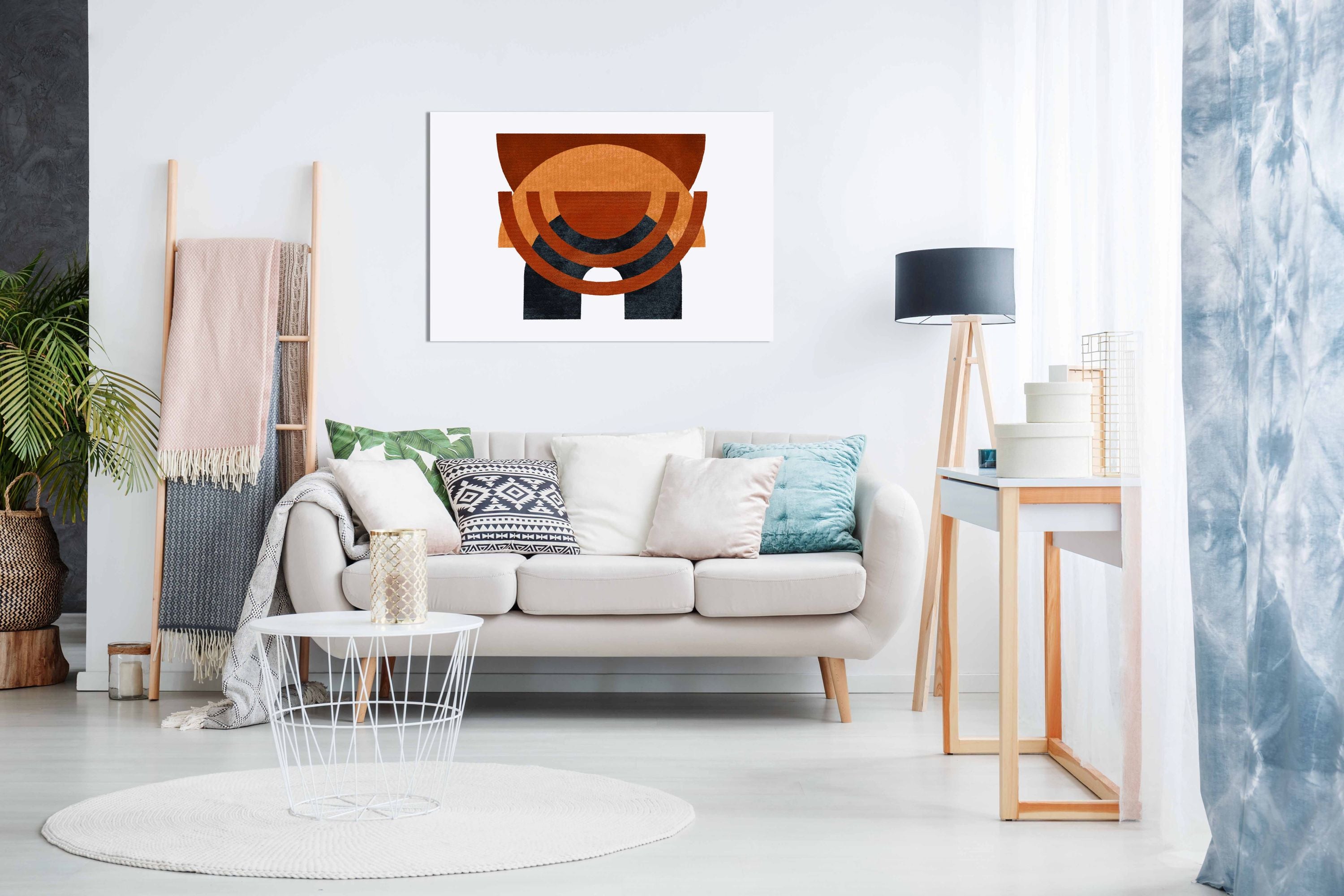 Geometric Shapes, Pictures for Home Walls, Bedroom, Living Room & Bathroom Decor