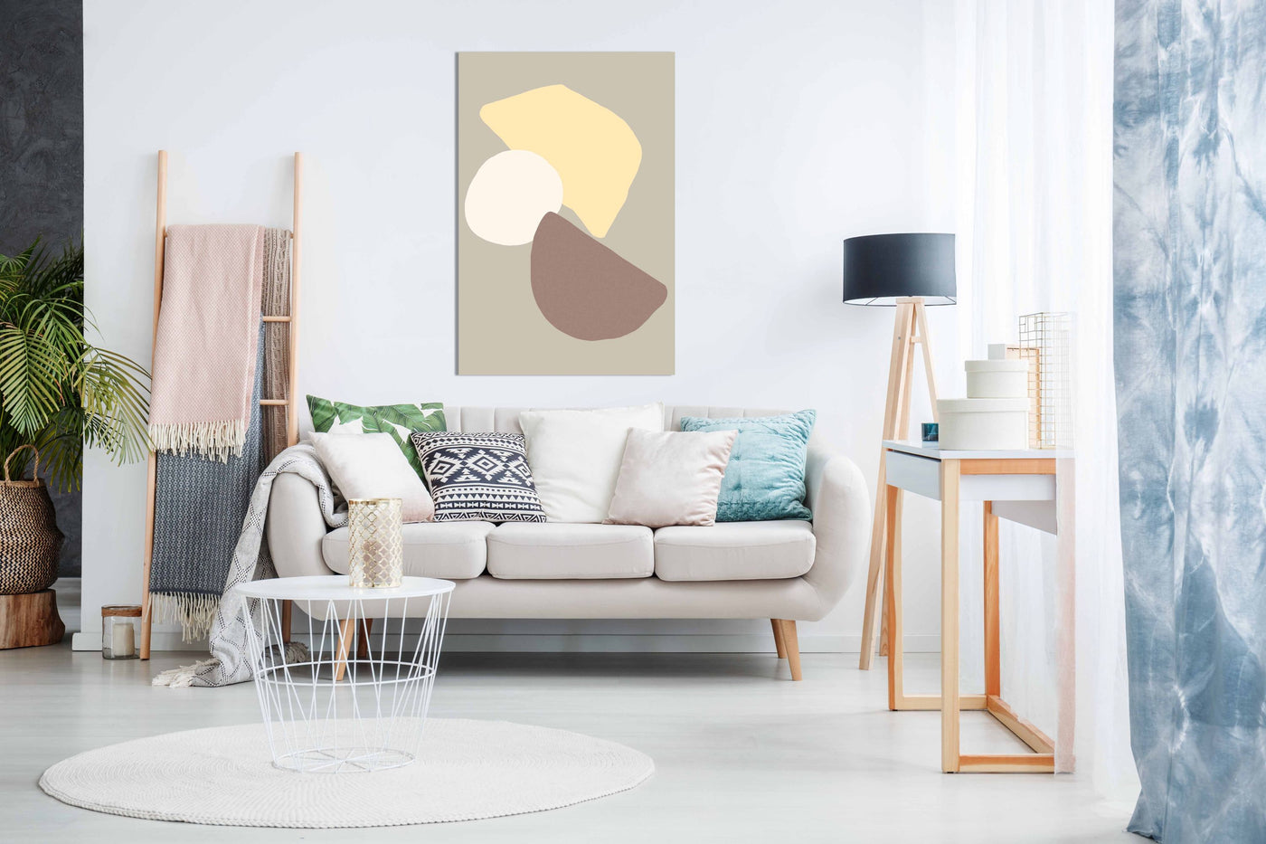 Geometrical Fields Yellow, Pictures for Home Walls, Bedroom, Living Room & Bathroom Decor