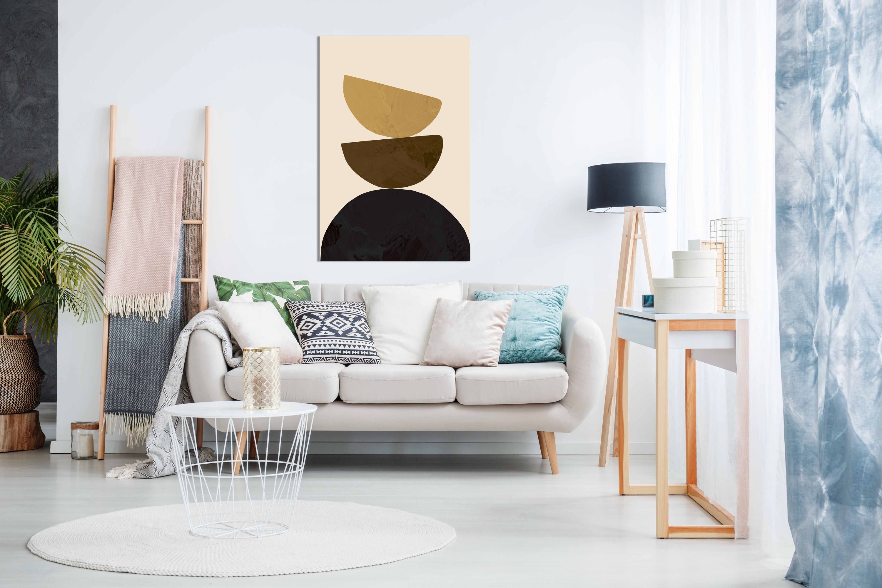 Geometrical Yellow, Pictures for Home Walls, Bedroom, Living Room & Bathroom Decor