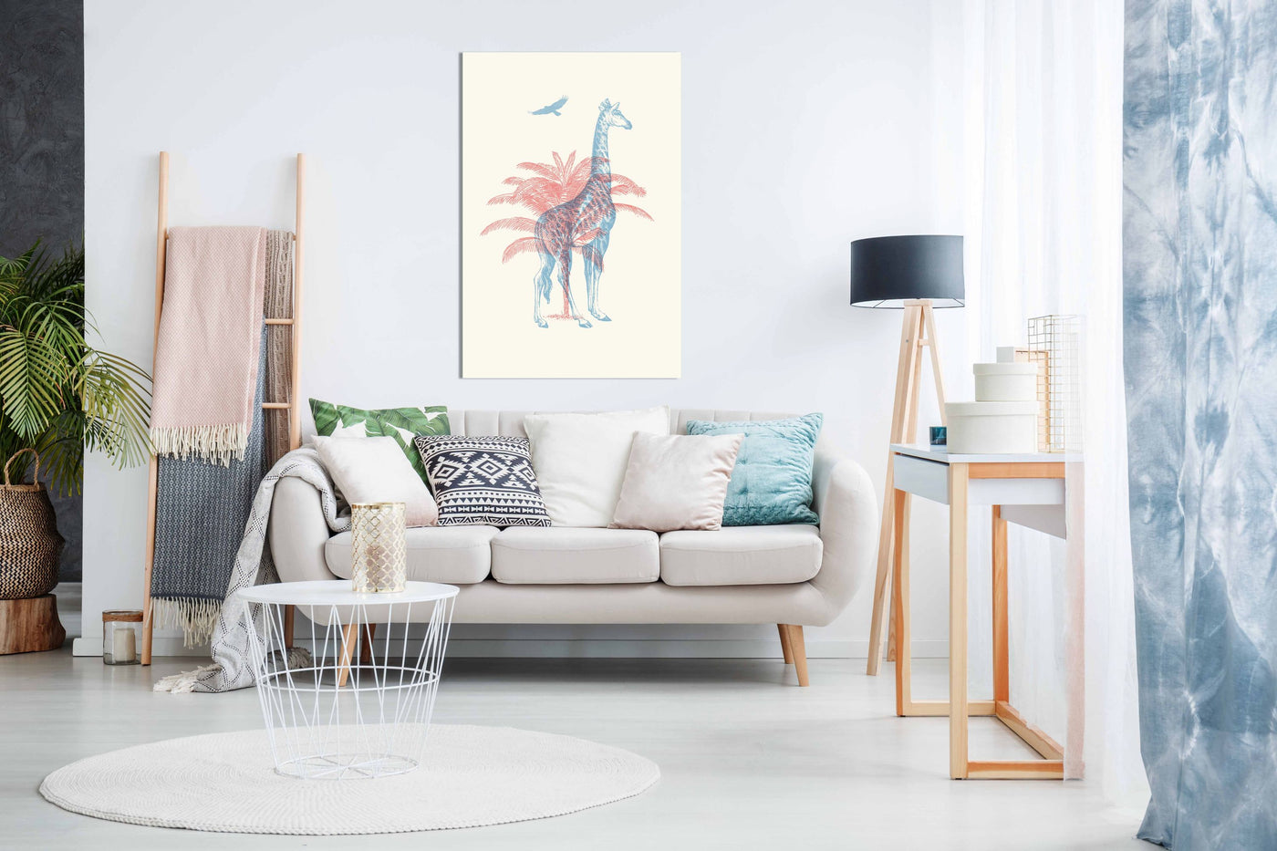 Giraffe Canvas Print, Pictures for Home Walls, Bedroom, Living Room & Bathroom Decor