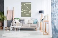Green Lines 02, Pictures for Home Walls, Bedroom, Living Room & Bathroom Decor