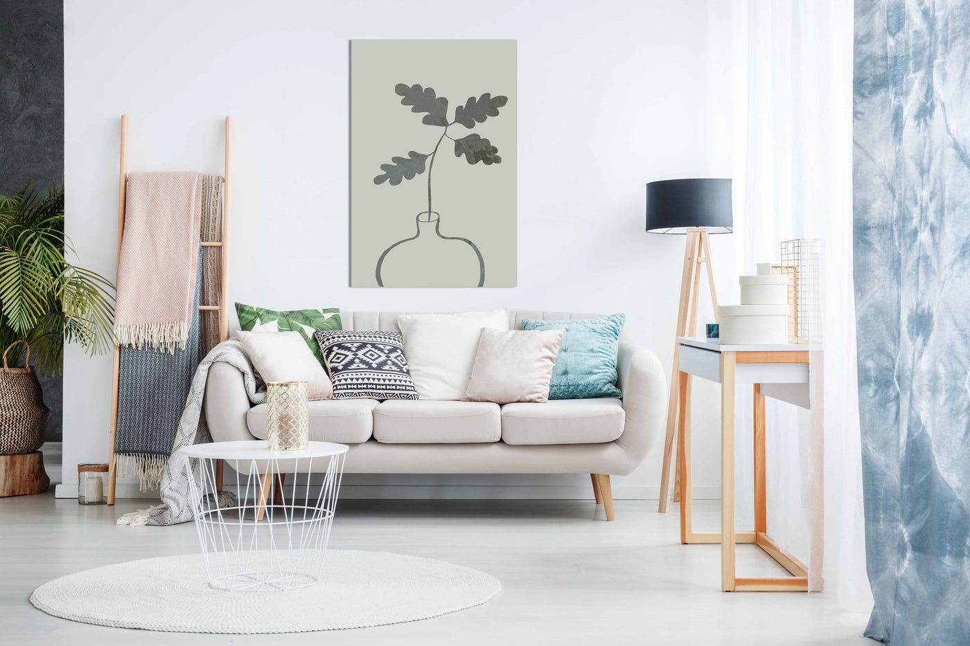 Green Oak Plant, Pictures for Home Walls, Bedroom, Living Room & Bathroom Decor