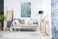 Green and White Acrylic No 1, Pictures for Home Walls, Bedroom, Living Room & Bathroom Decor