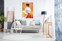 Groovy Yellow Disco Ball, Pictures for Home Walls, Bedroom, Living Room & Bathroom Decor