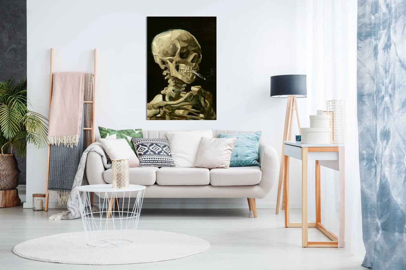 Head of a skeleton, Pictures for Home Walls, Bedroom, Living Room & Bathroom Decor