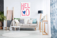 Hello, Pictures for Home Walls, Bedroom, Living Room & Bathroom Decor