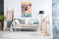 Hello Tiger Canvas Print, Pictures for Home Walls, Bedroom, Living Room & Bathroom Decor