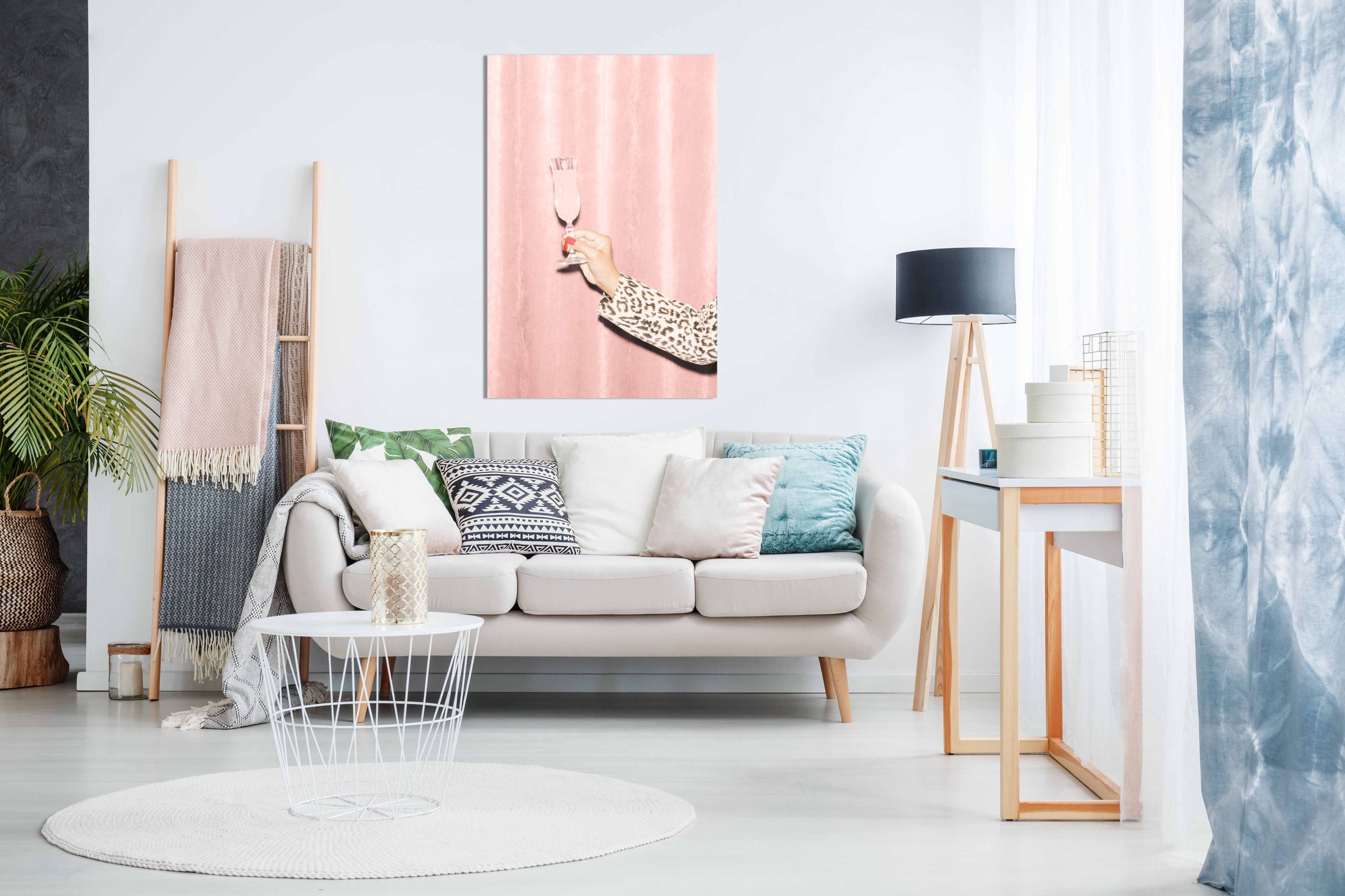 Here's To Pink 04, Pictures for Home Walls, Bedroom, Living Room & Bathroom Decor