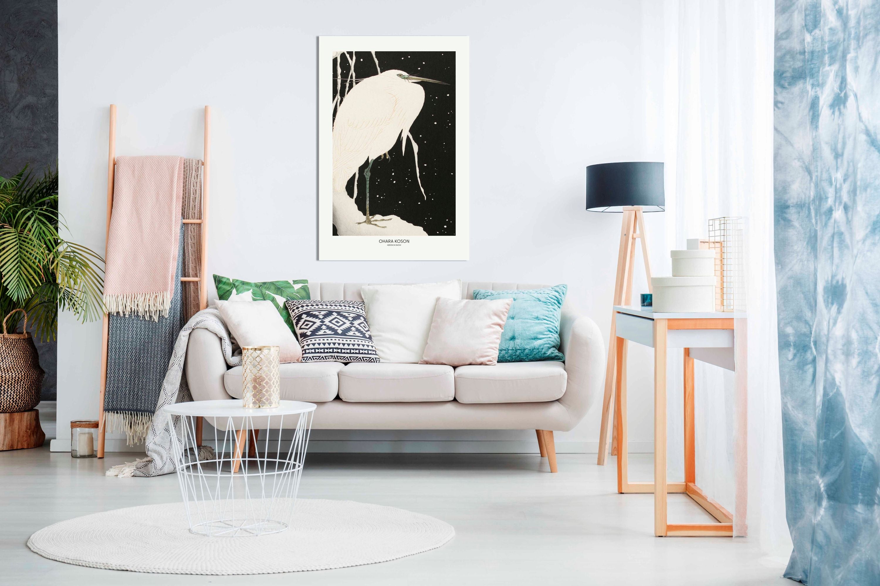 Heron In The Snow, Pictures for Home Walls, Bedroom, Living Room & Bathroom Decor