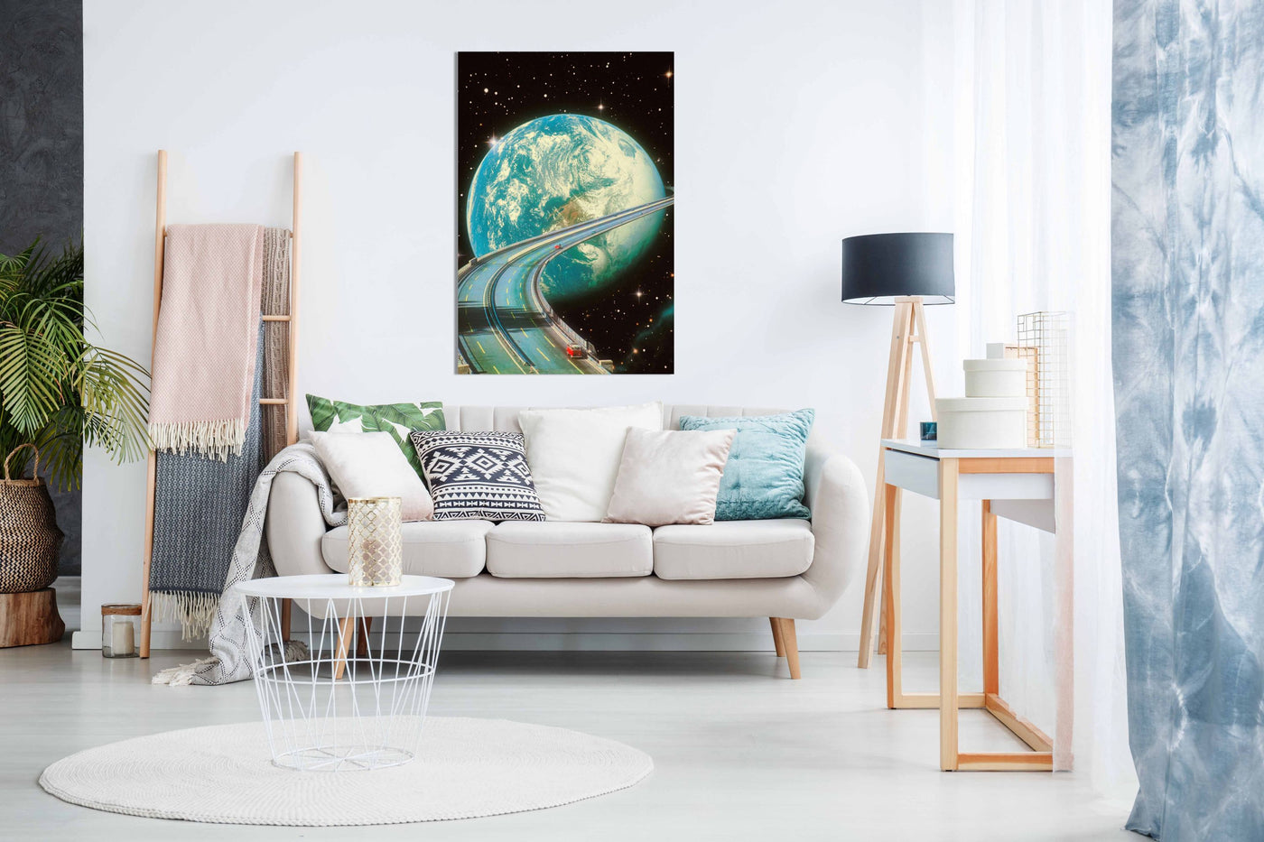 Highway Home Canvas Print, Pictures for Home Walls, Bedroom, Living Room & Bathroom Decor