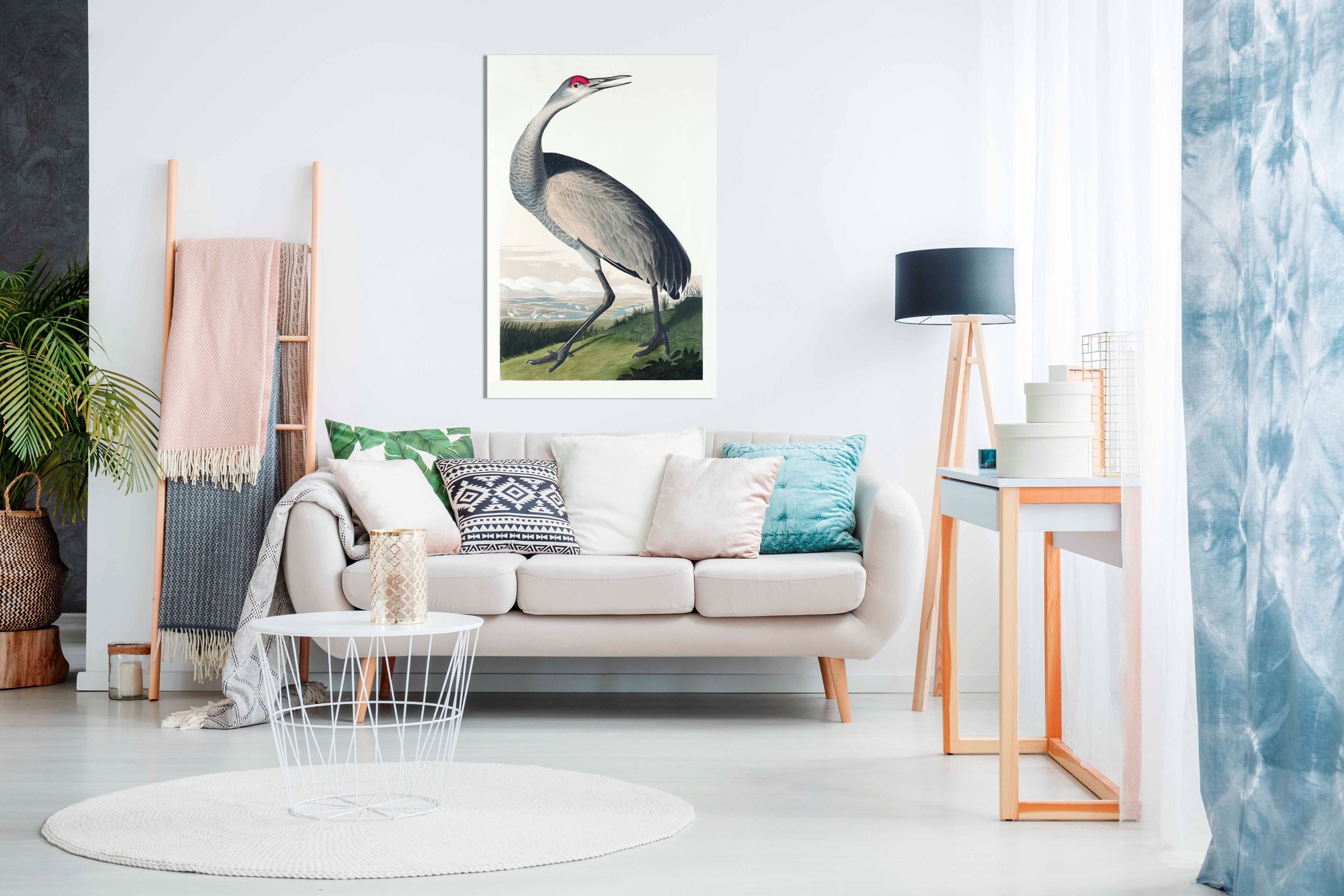 Hooping Crane From Birds of America 1827, Pictures for Home Walls, Bedroom, Living Room & Bathroom Decor