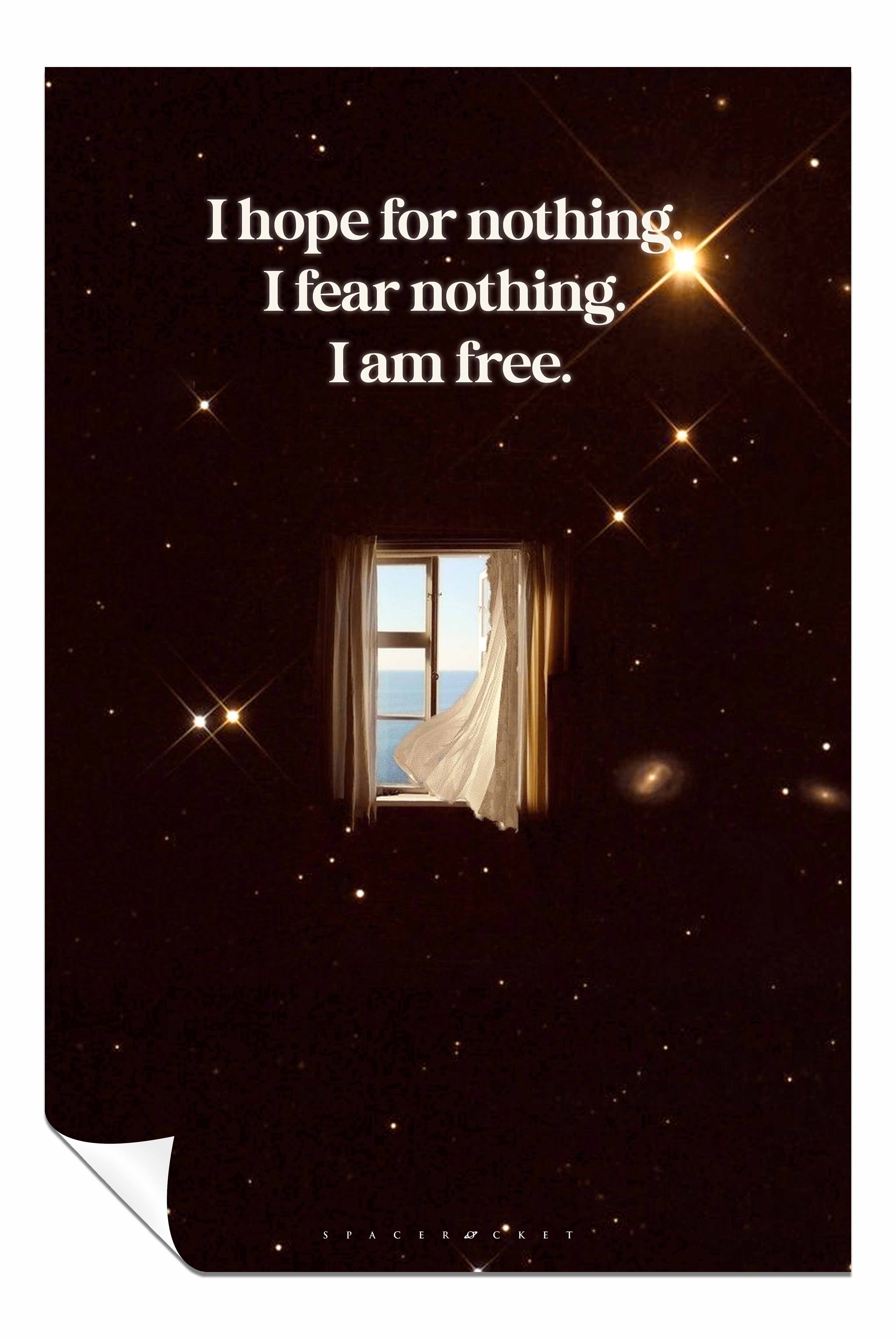 I Hope for Nothing, Pictures for Home Walls, Bedroom, Living Room & Bathroom Decor
