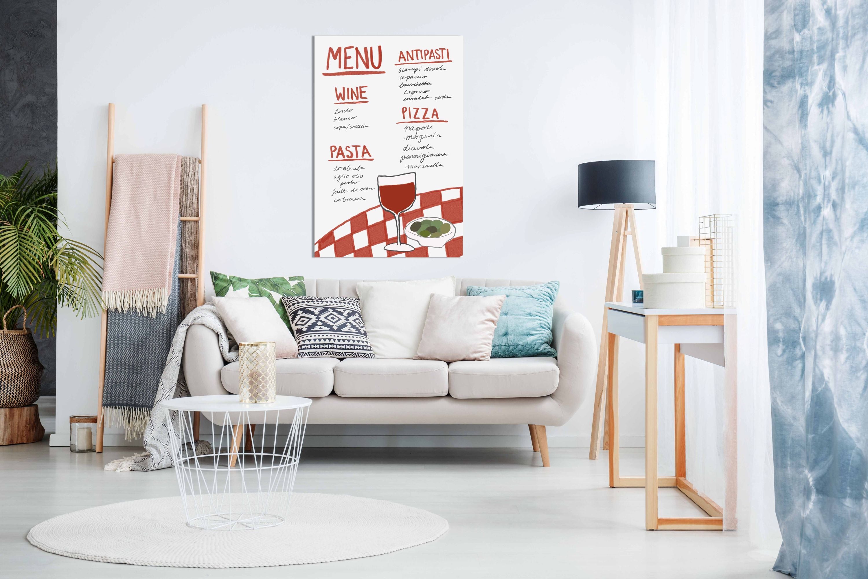 Italian Menu, Pictures for Home Walls, Bedroom, Living Room & Bathroom Decor