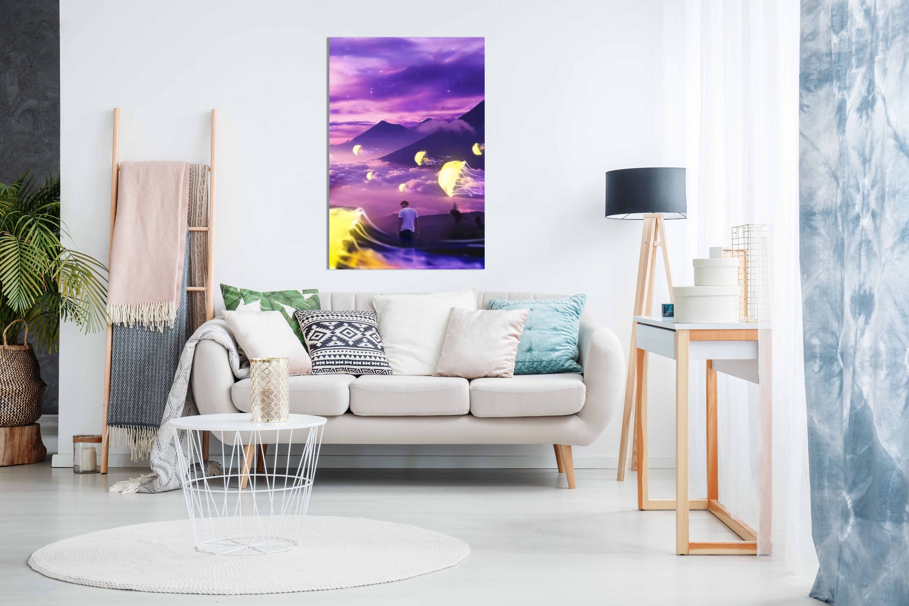 Jellyfish Mountain, Pictures for Home Walls, Bedroom, Living Room & Bathroom Decor