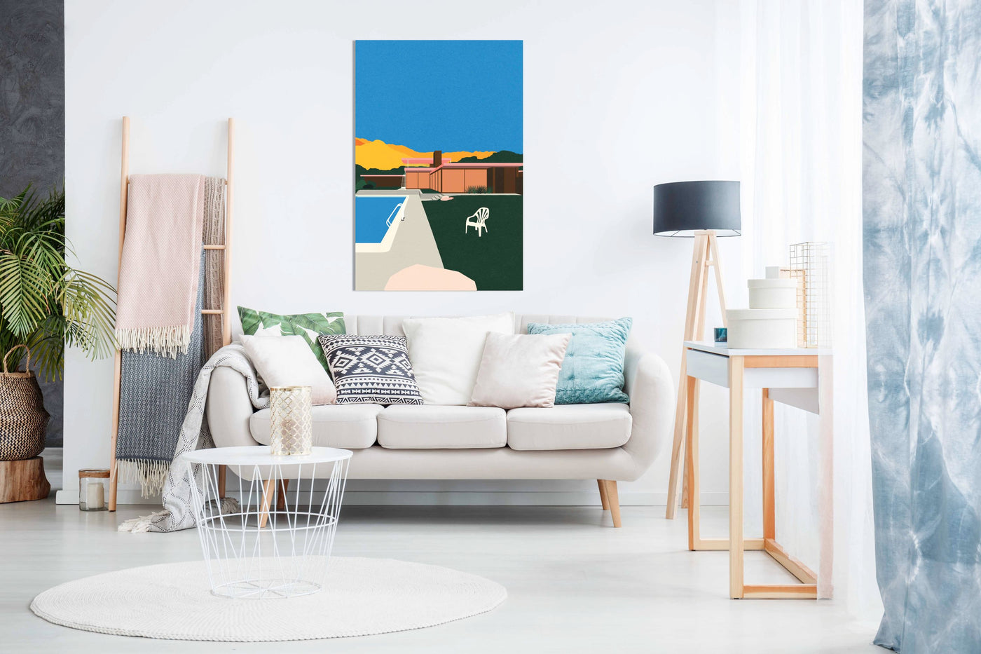 Kaufmann Desert House Poolside, Pictures for Home Walls, Bedroom, Living Room & Bathroom Decor