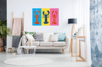 Lobster Langoustines Pop Art, Pictures for Home Walls, Bedroom, Living Room & Bathroom Decor