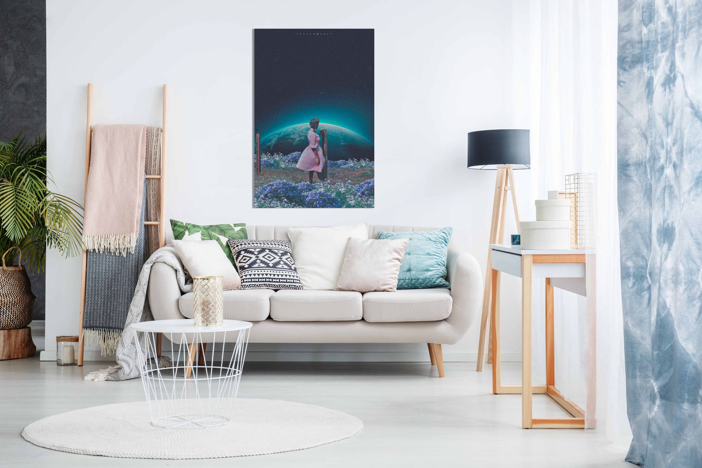 Looking at the Planet, Pictures for Home Walls, Bedroom, Living Room & Bathroom Decor