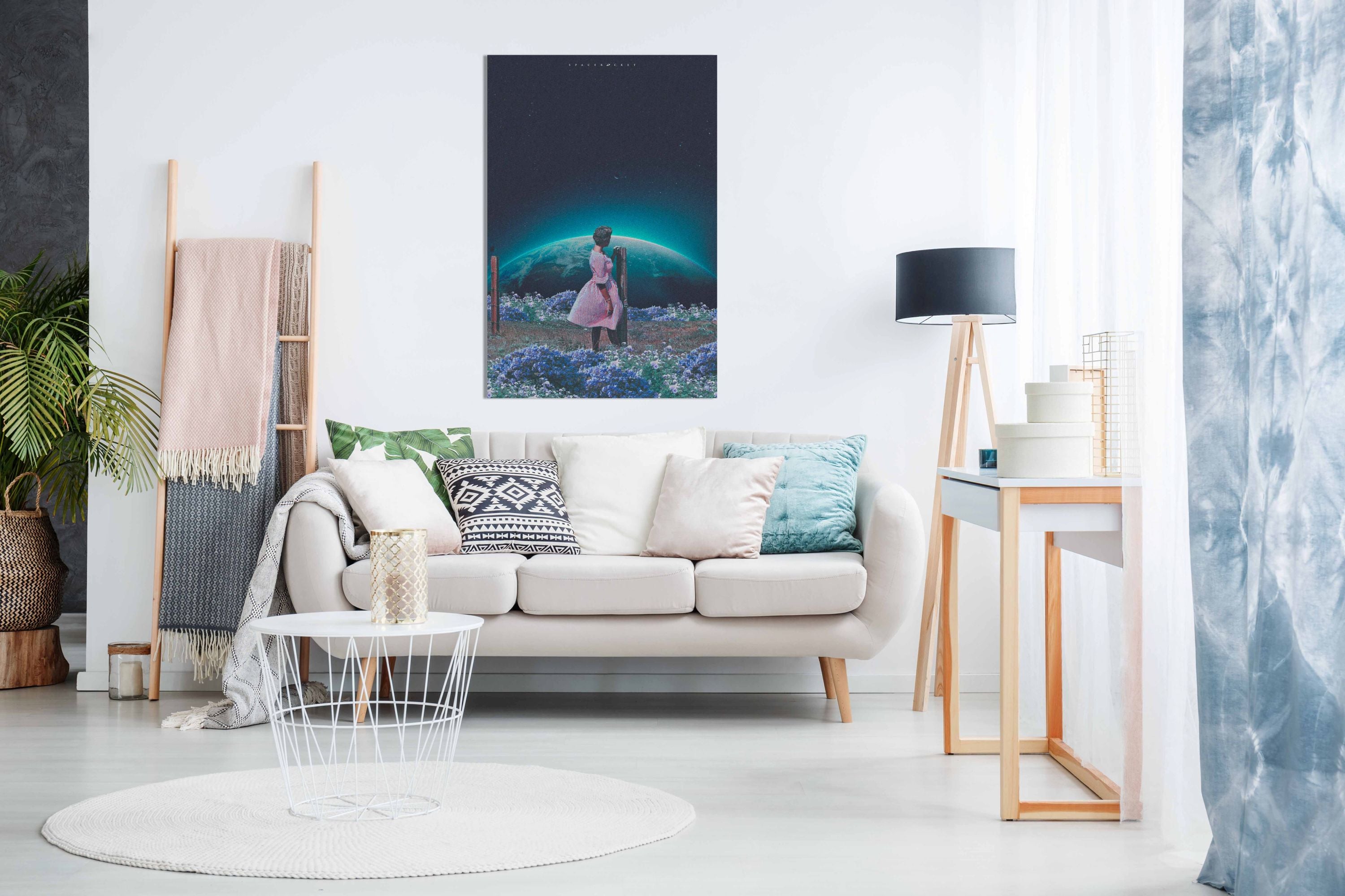 Looking at the Planet, Pictures for Home Walls, Bedroom, Living Room & Bathroom Decor