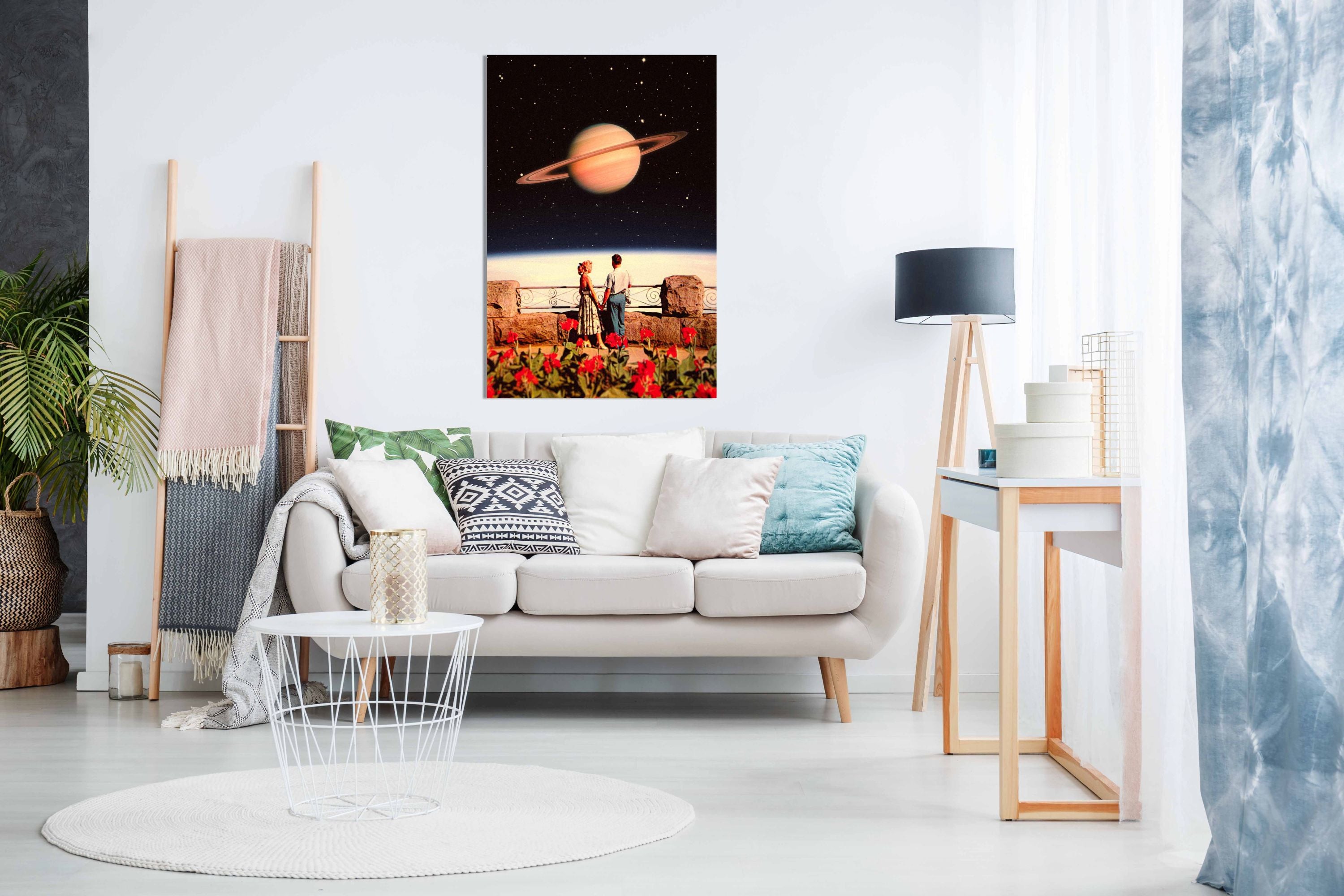 Lovers In Space, Pictures for Home Walls, Bedroom, Living Room & Bathroom Decor