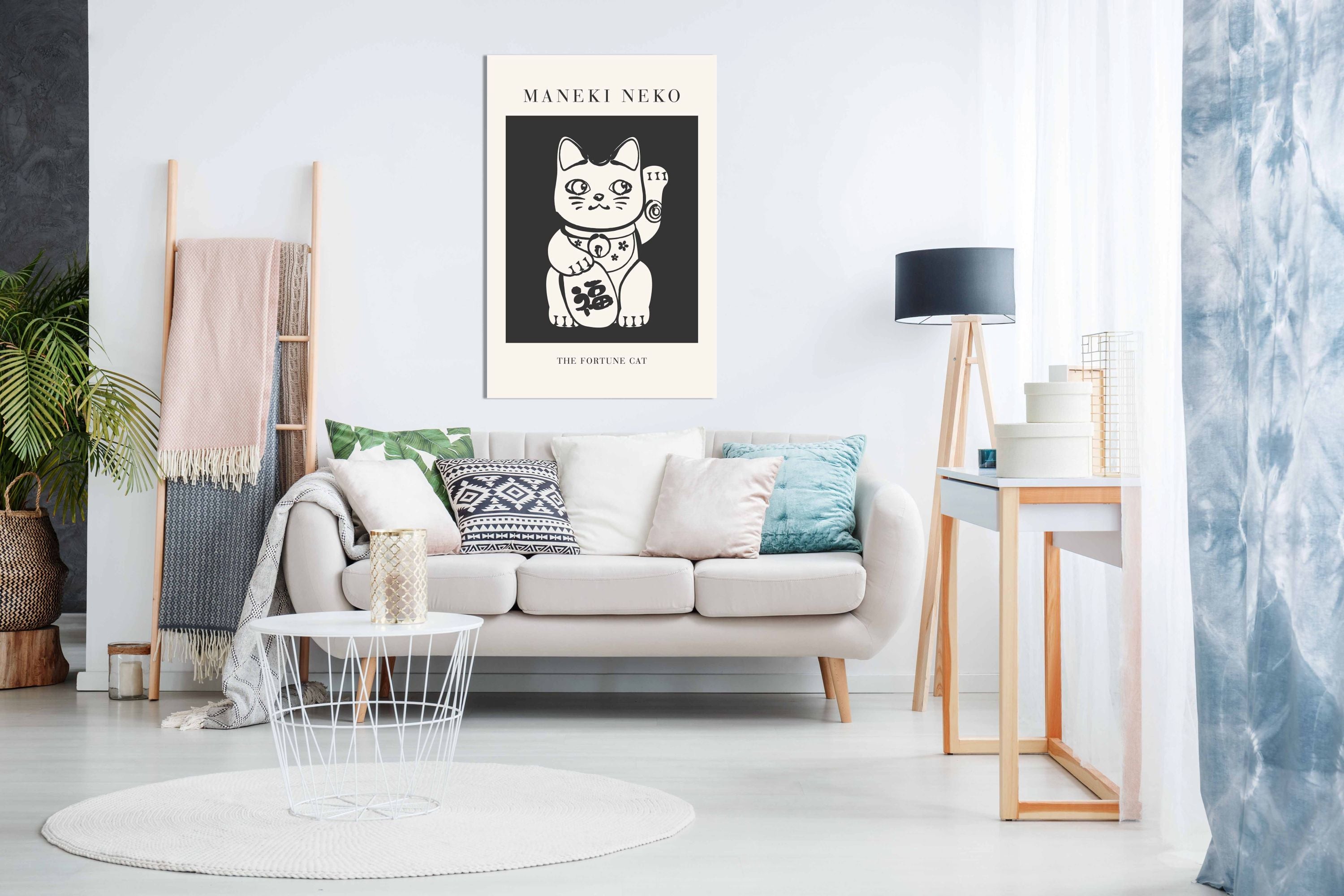 Manekineko, Pictures for Home Walls, Bedroom, Living Room & Bathroom Decor