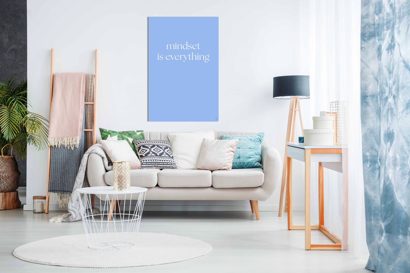 Mindset Is Everything, Pictures for Home Walls, Bedroom, Living Room & Bathroom Decor
