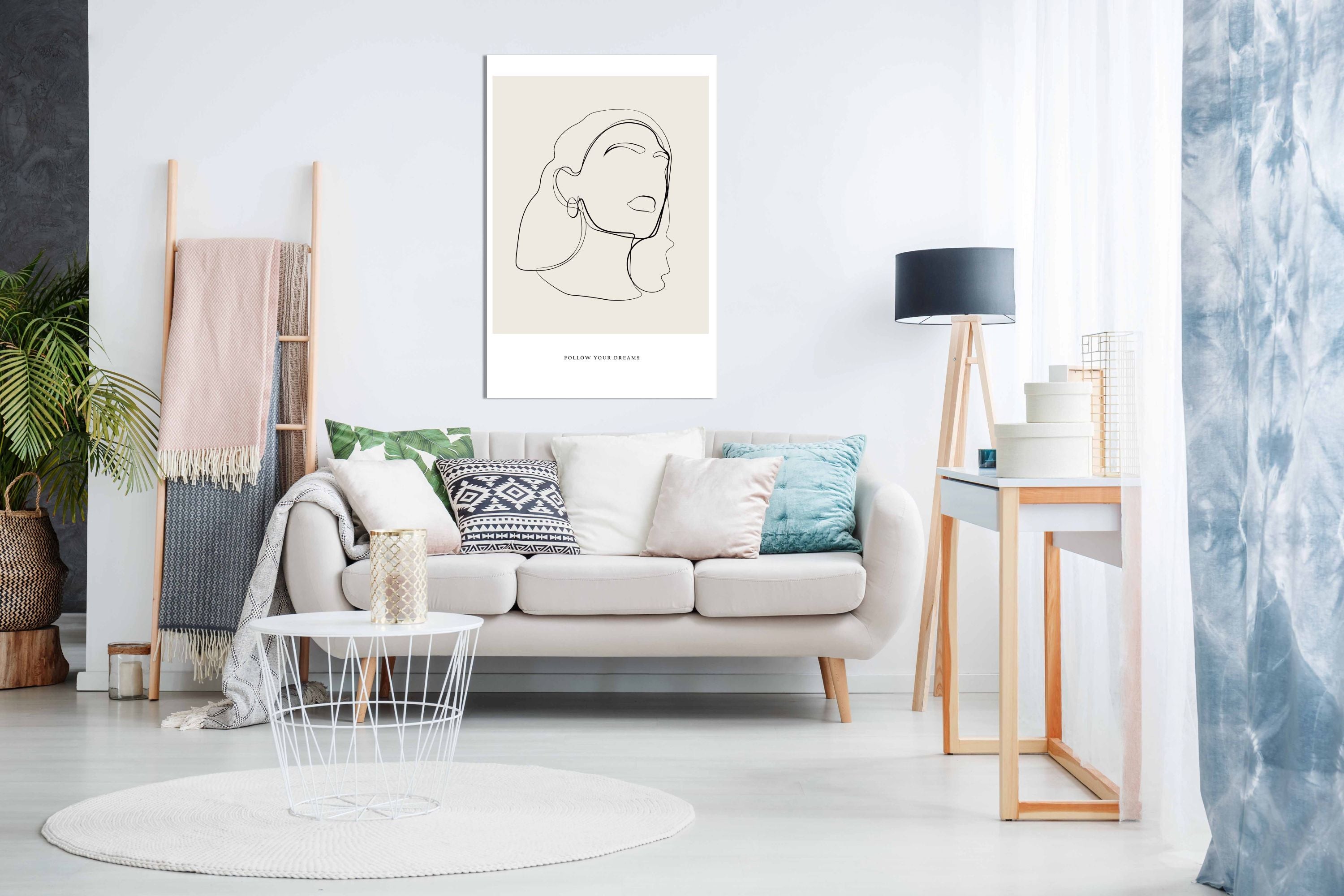 Minimalist Line Art, Pictures for Home Walls, Bedroom, Living Room & Bathroom Decor