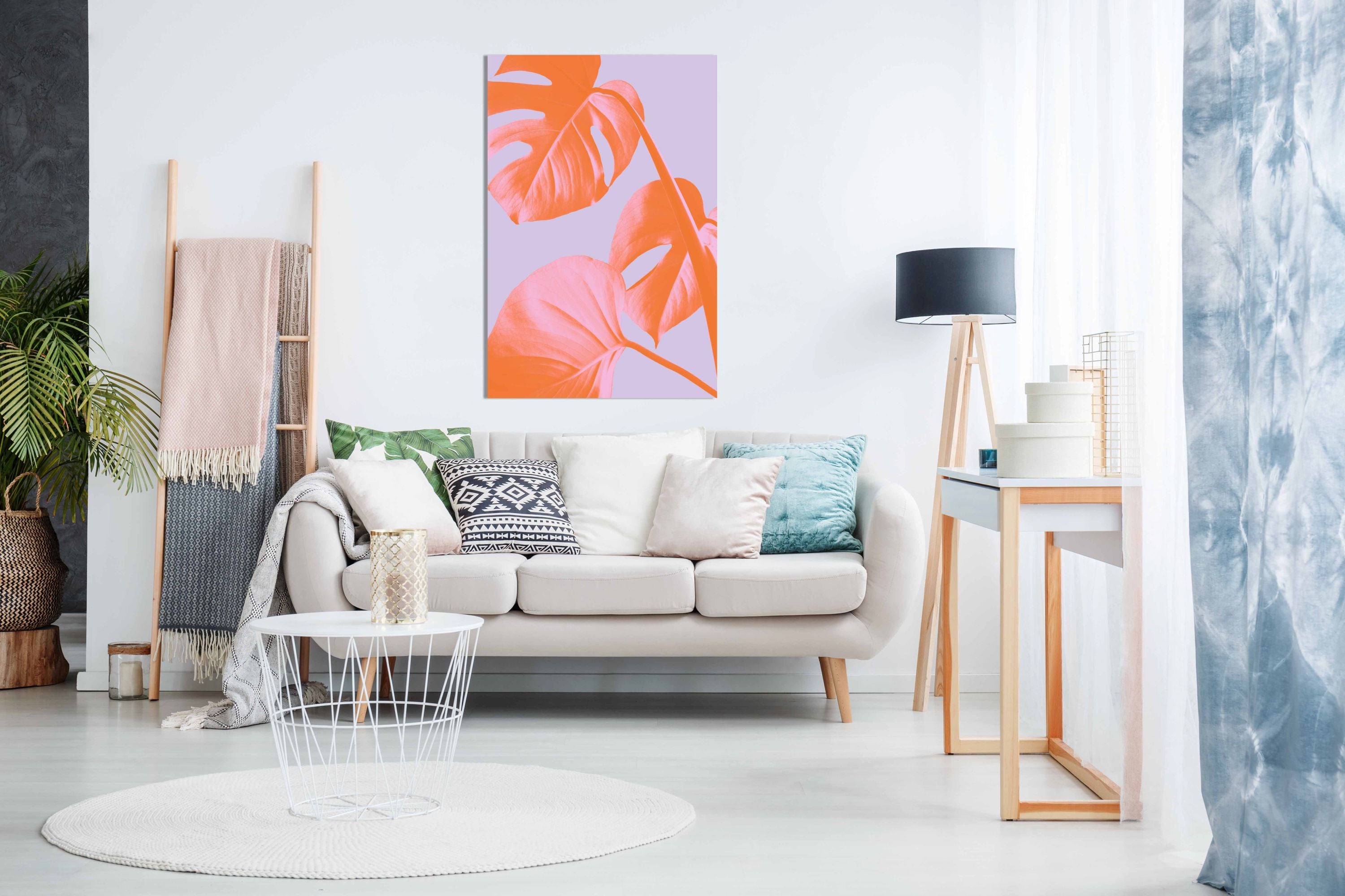 Monstera Purple 03, Pictures for Home Walls, Bedroom, Living Room & Bathroom Decor