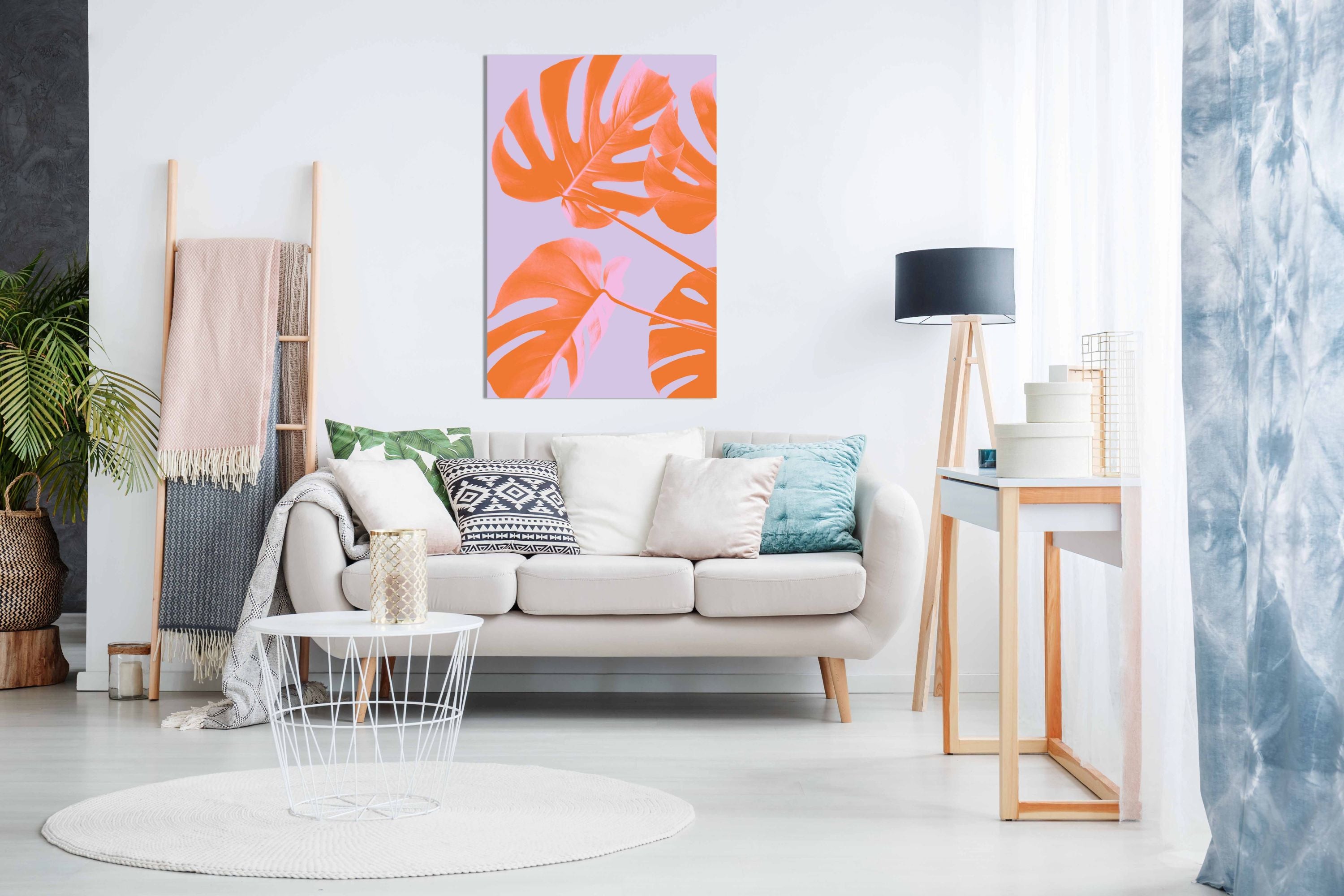 Monstera Purple 04, Pictures for Home Walls, Bedroom, Living Room & Bathroom Decor