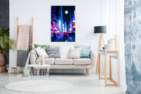 Moon City, Pictures for Home Walls, Bedroom, Living Room & Bathroom Decor