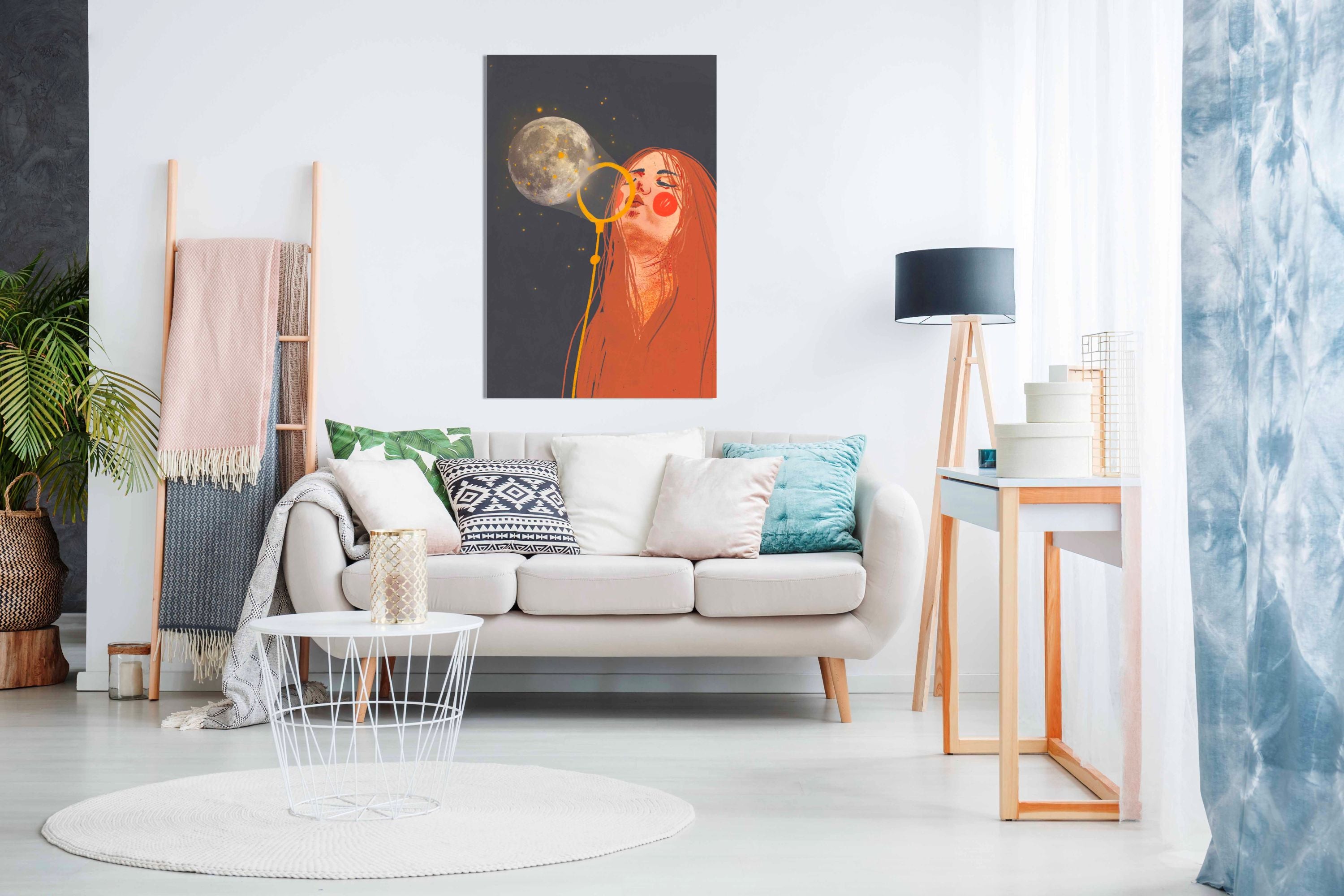 Moon child, Pictures for Home Walls, Bedroom, Living Room & Bathroom Decor