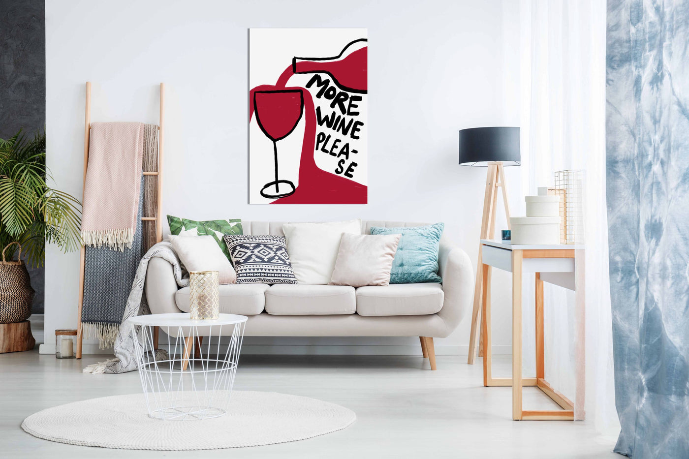 More Wine Please, Pictures for Home Walls, Bedroom, Living Room & Bathroom Decor