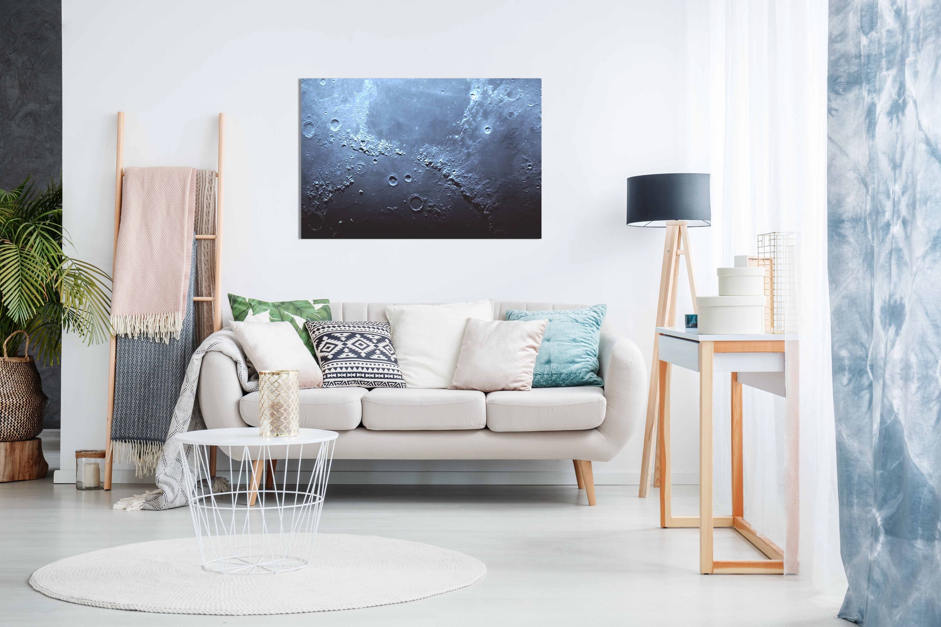 Mountains a Oceans of The Moon, Pictures for Home Walls, Bedroom, Living Room & Bathroom Decor