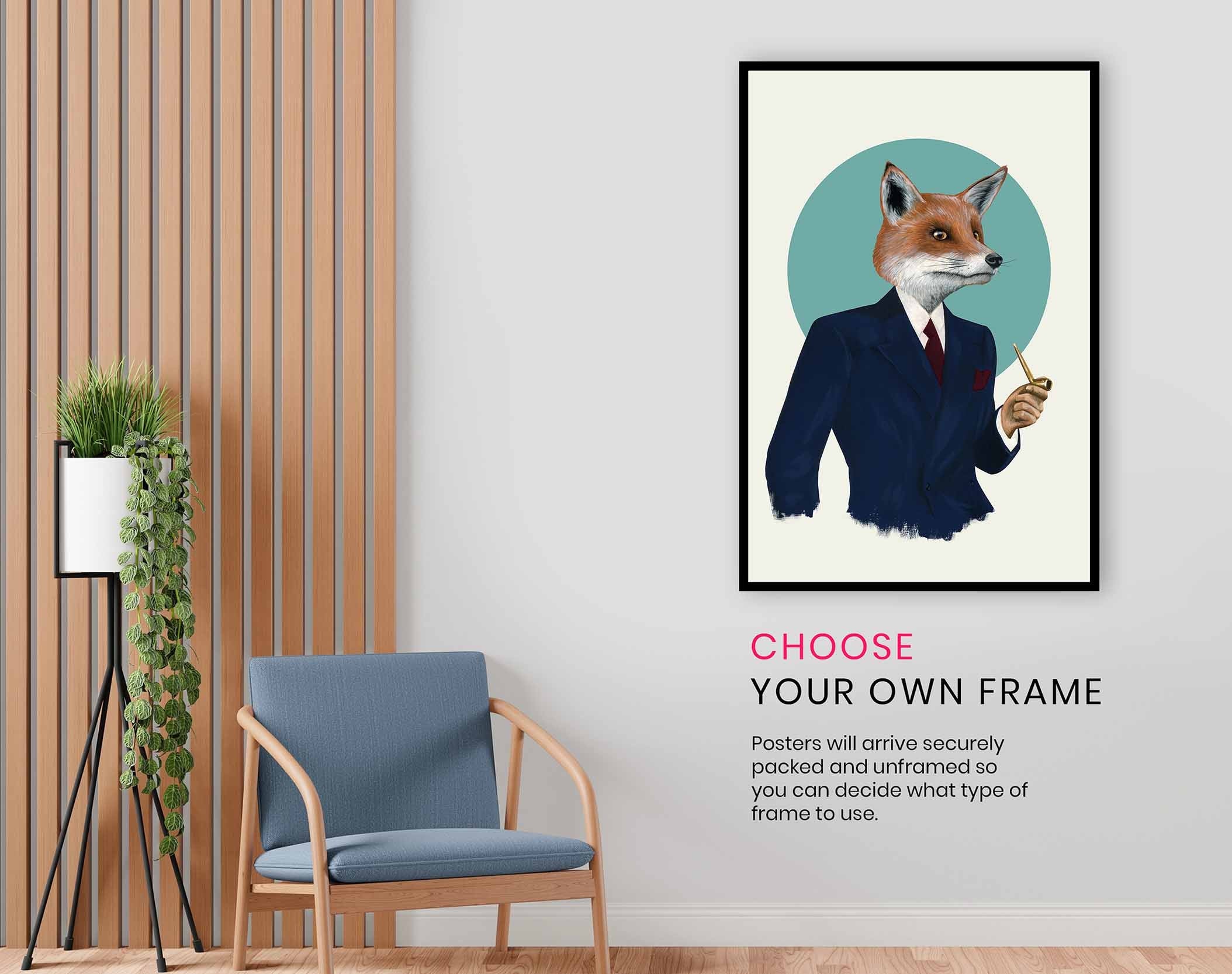 Mr Fox, Pictures for Home Walls, Bedroom, Living Room & Bathroom Decor