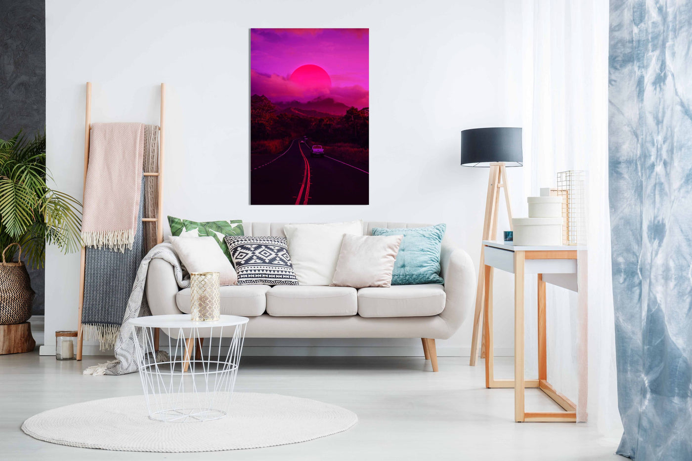 Neon Mountain, Pictures for Home Walls, Bedroom, Living Room & Bathroom Decor
