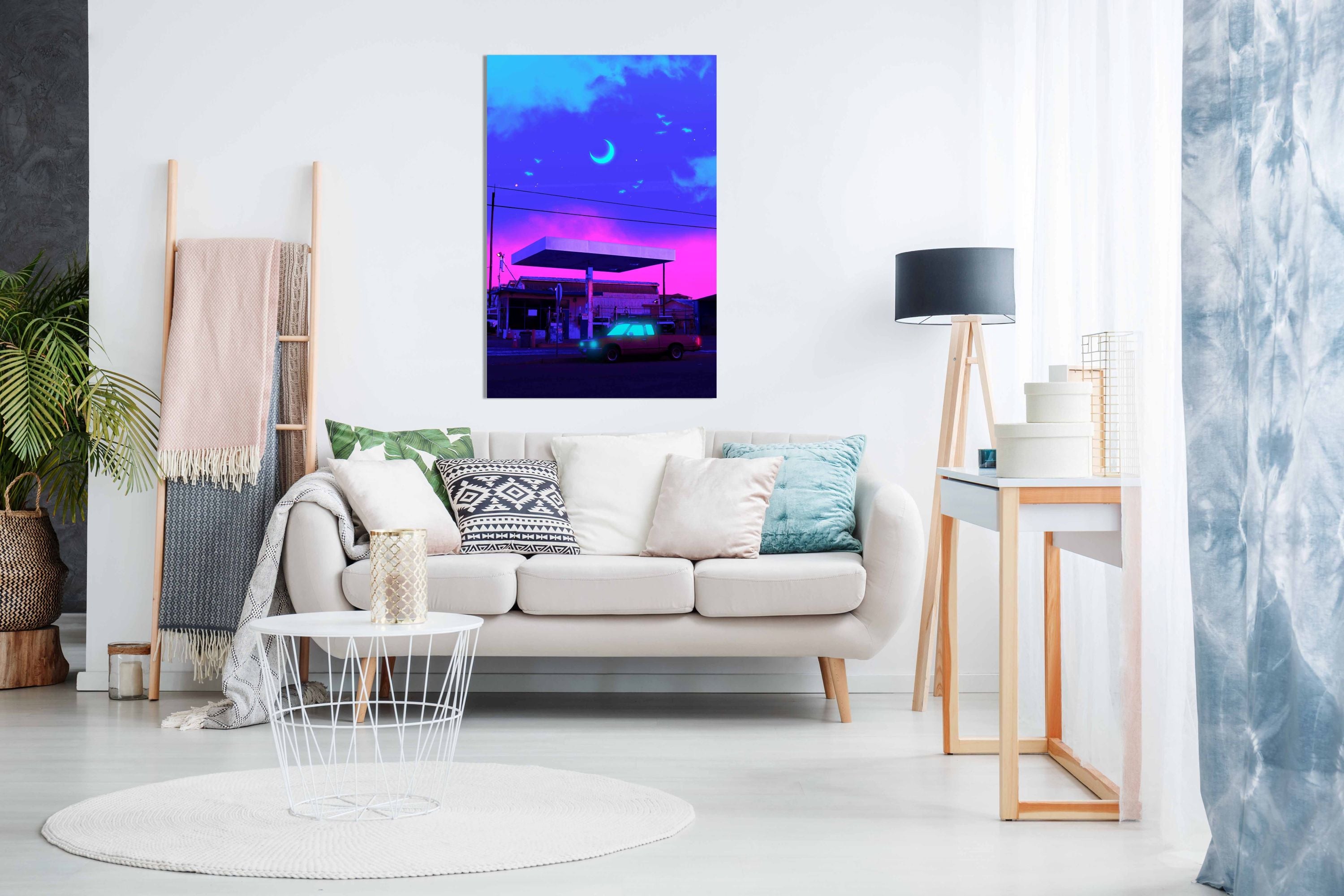 Neon Night, Pictures for Home Walls, Bedroom, Living Room & Bathroom Decor