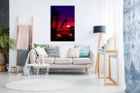 Neon Sunset Drive, Pictures for Home Walls, Bedroom, Living Room & Bathroom Decor