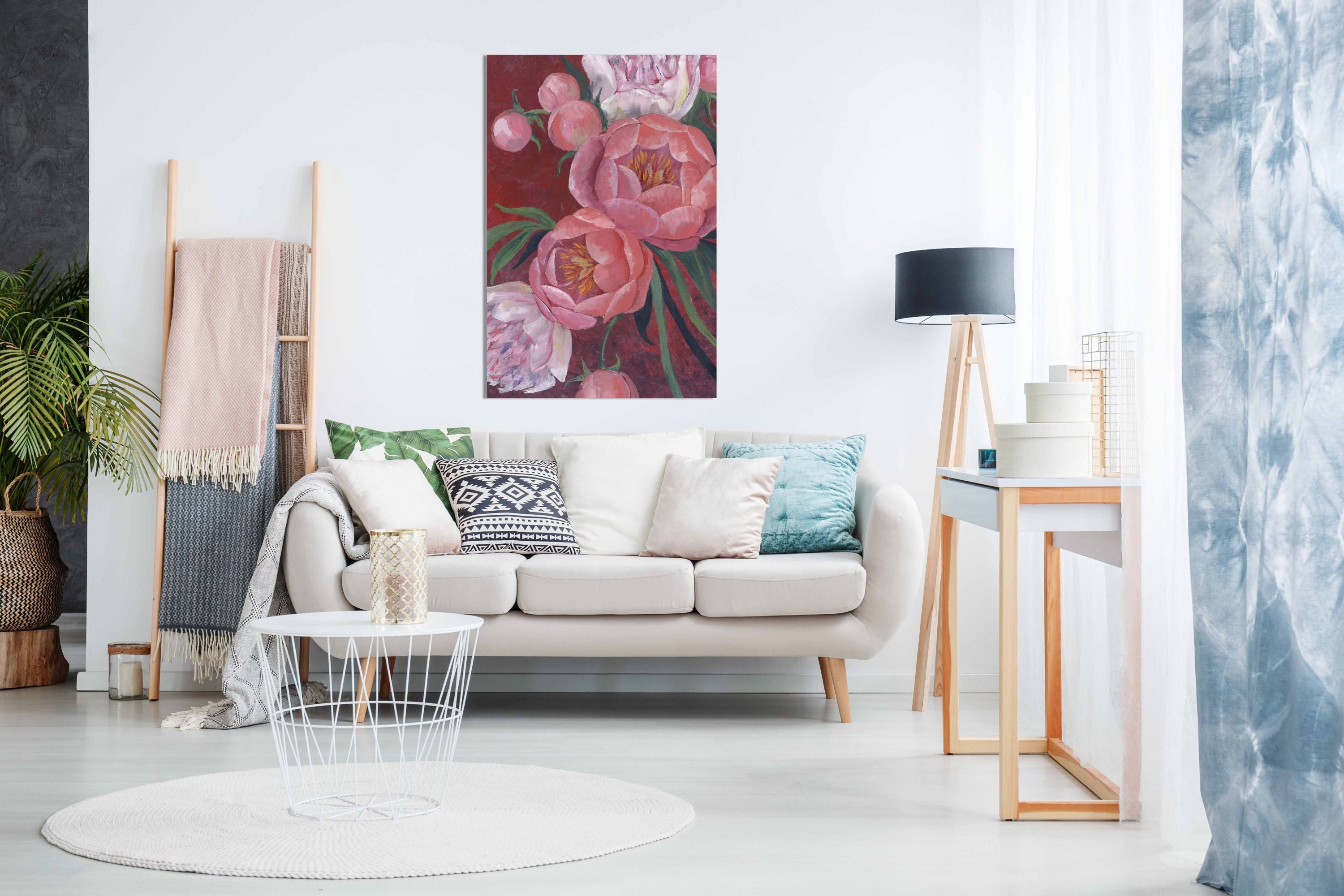 Nevaeh peonies, Pictures for Home Walls, Bedroom, Living Room & Bathroom Decor