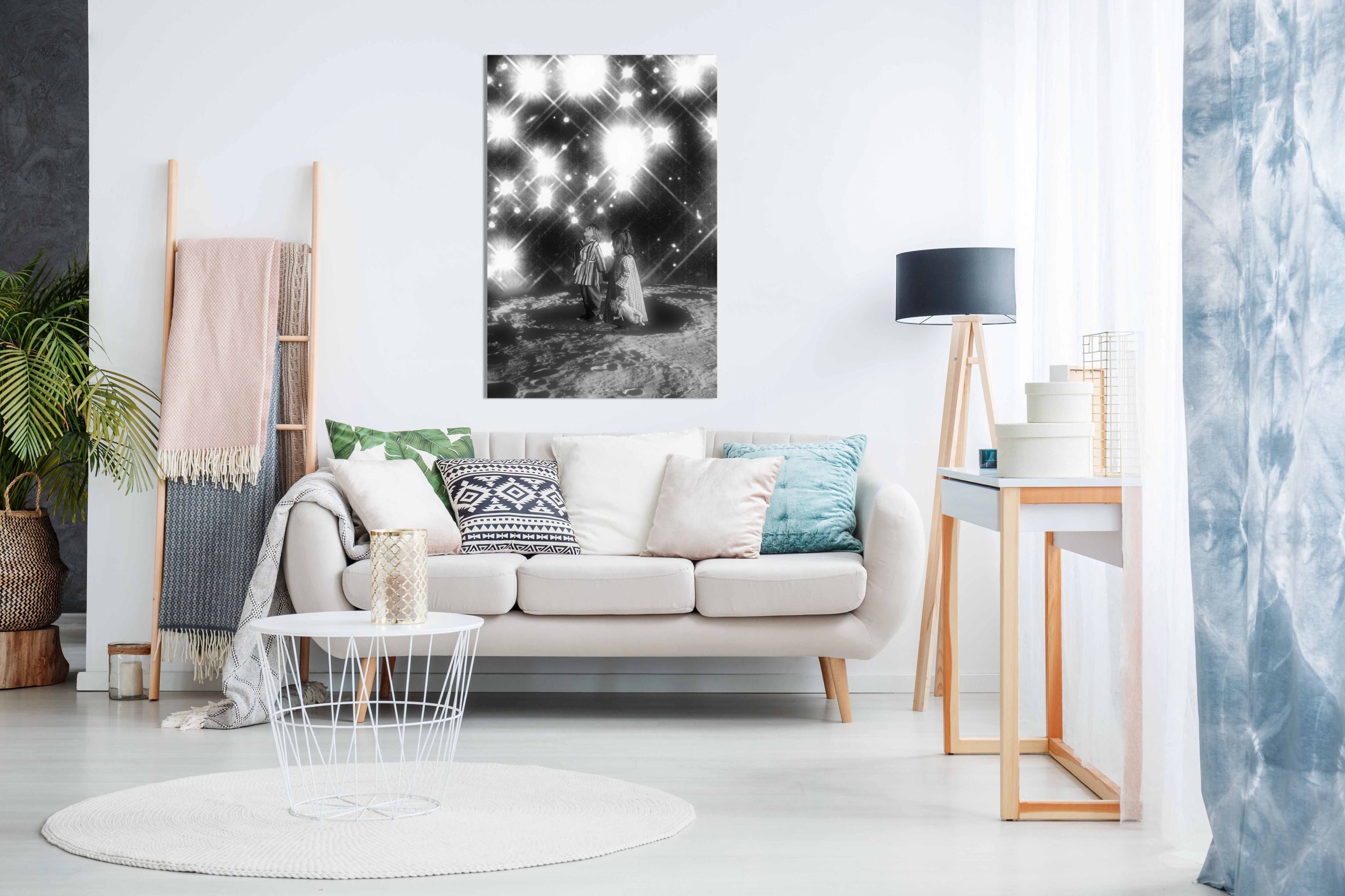 Night on the Moon, Pictures for Home Walls, Bedroom, Living Room & Bathroom Decor