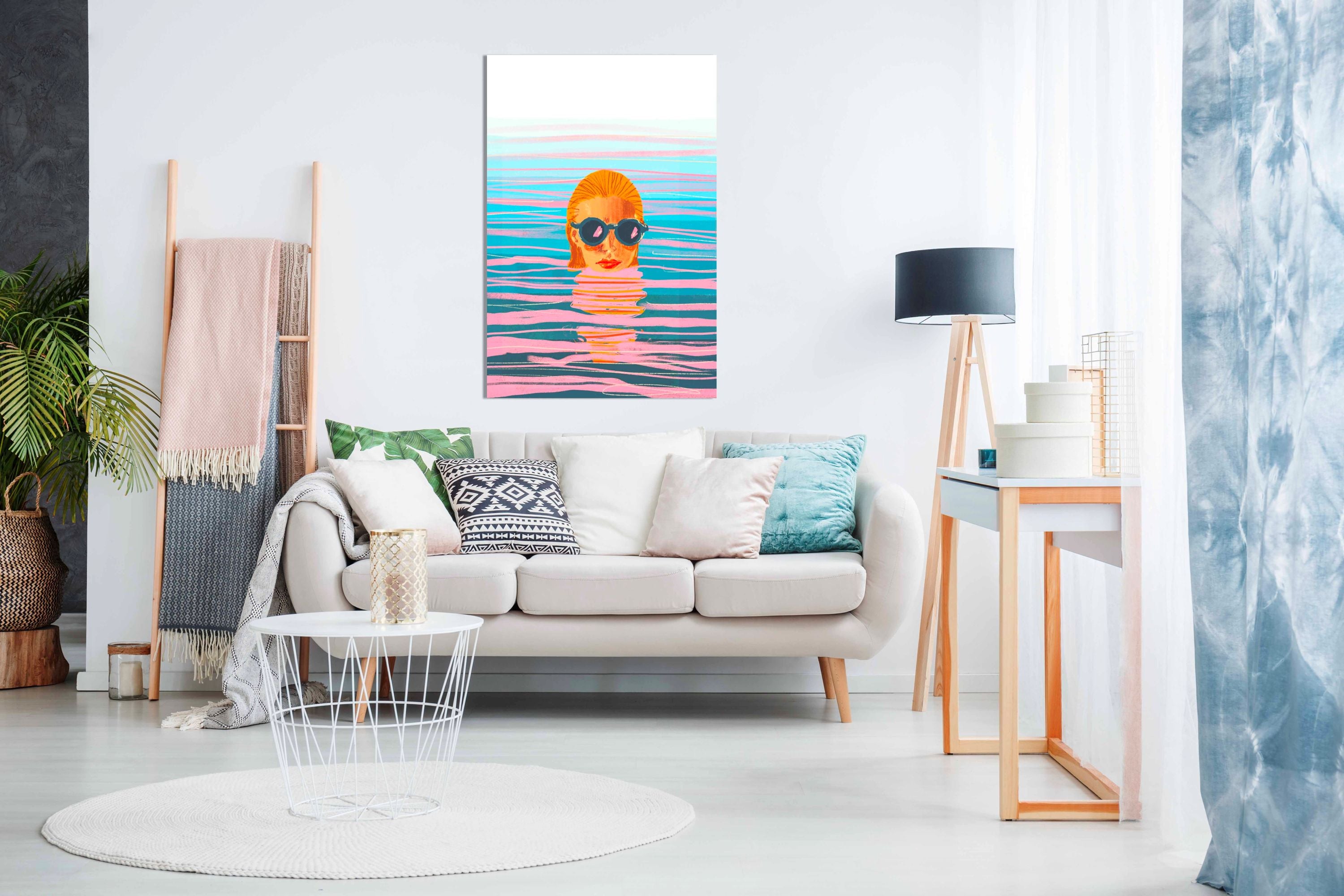 Ocean swim, Pictures for Home Walls, Bedroom, Living Room & Bathroom Decor