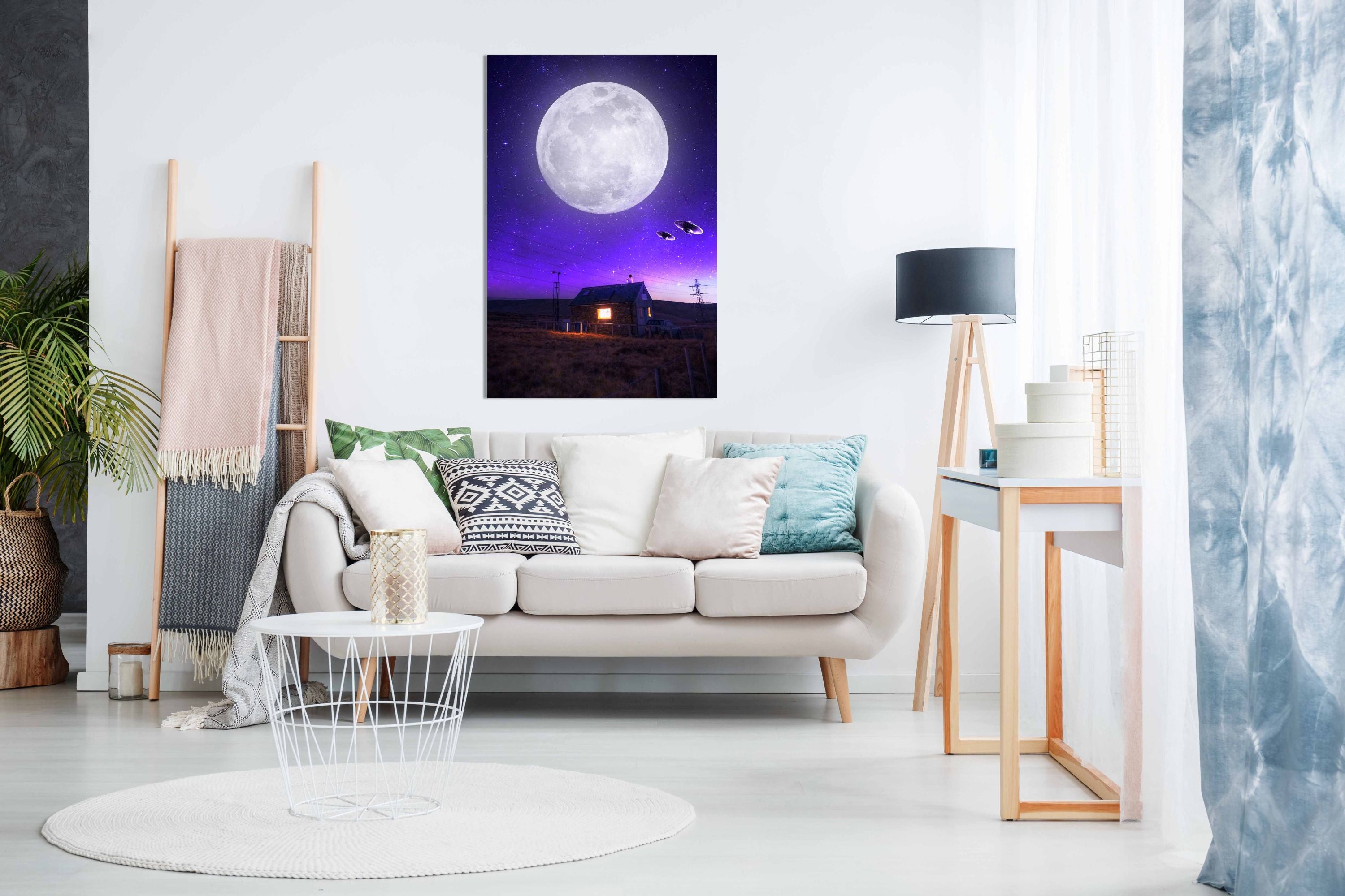 Orb of Night, Pictures for Home Walls, Bedroom, Living Room & Bathroom Decor