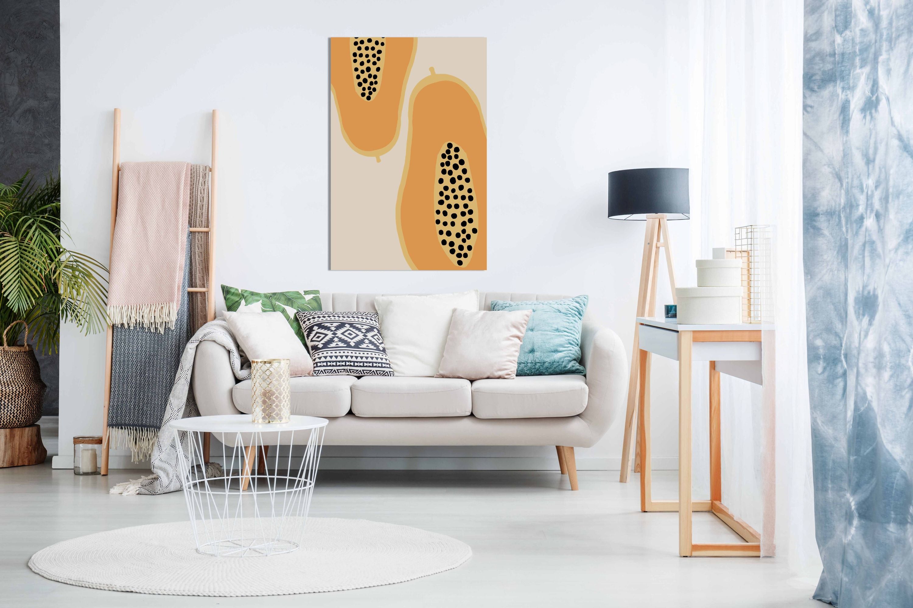 Papaya Fruit, Pictures for Home Walls, Bedroom, Living Room & Bathroom Decor