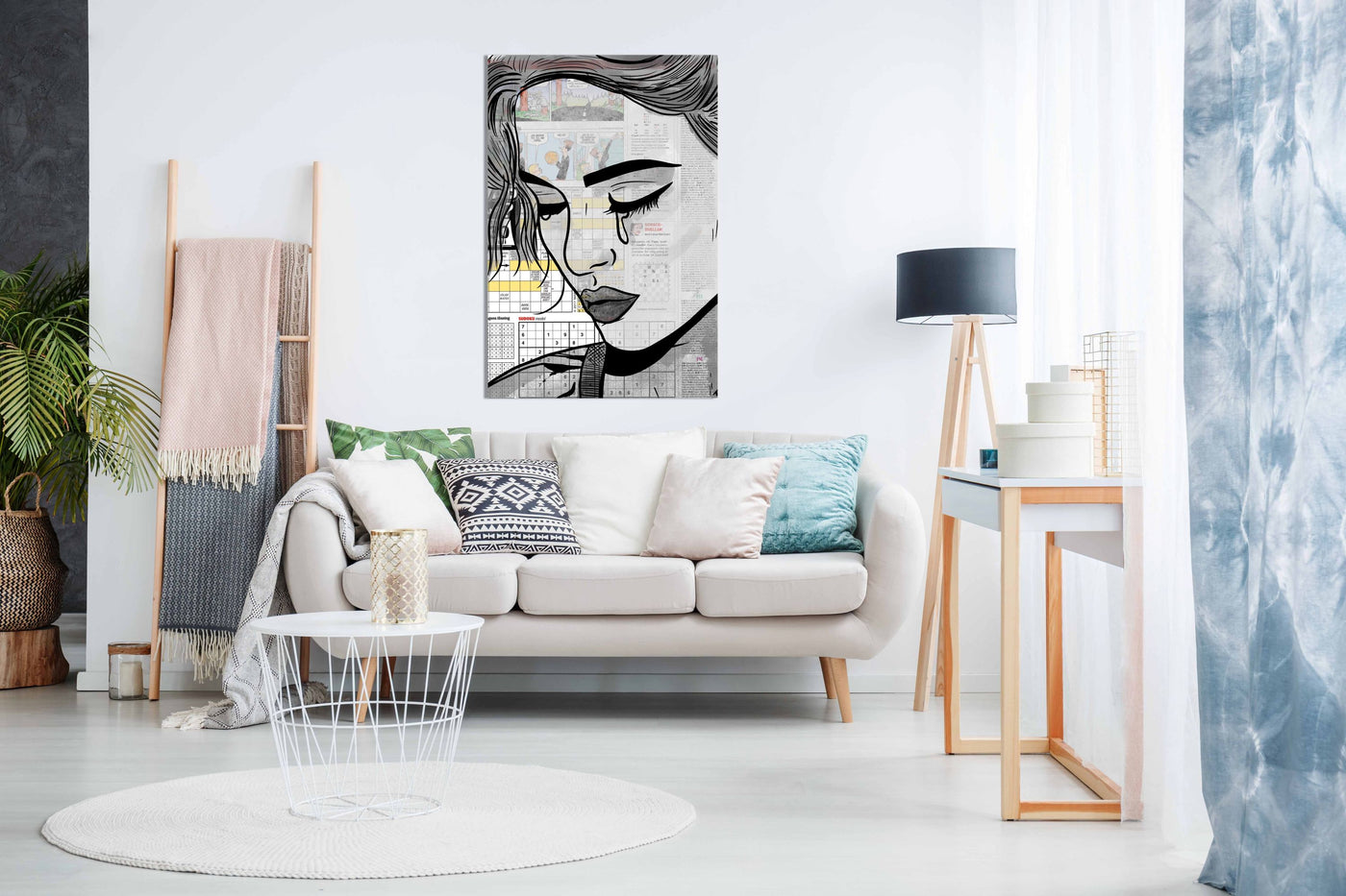 Paper Girl, Pictures for Home Walls, Bedroom, Living Room & Bathroom Decor