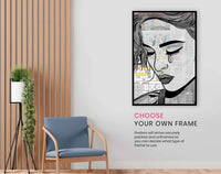 Paper Girl, Pictures for Home Walls, Bedroom, Living Room & Bathroom Decor